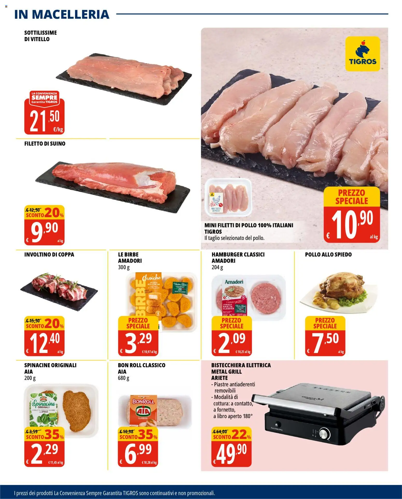 Volantino Tigros del 26.11.2025 | Pagina: 11 | Prodotti: Pollo, Suino, Spinaci, Hamburger
