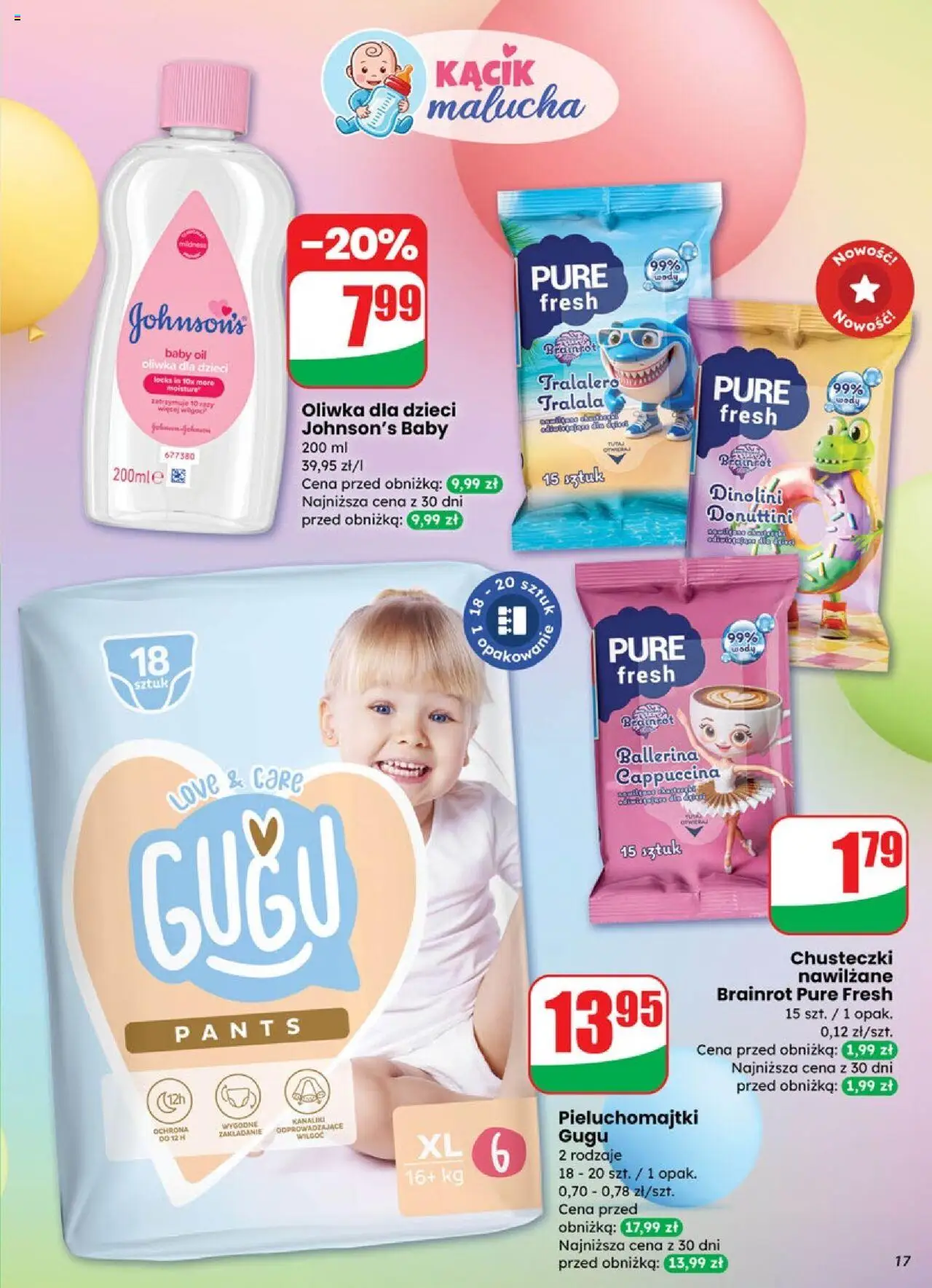 Dino Gazetka od 08.10.2025 | Strona: 17 | Produkty: Pieluchomajtki