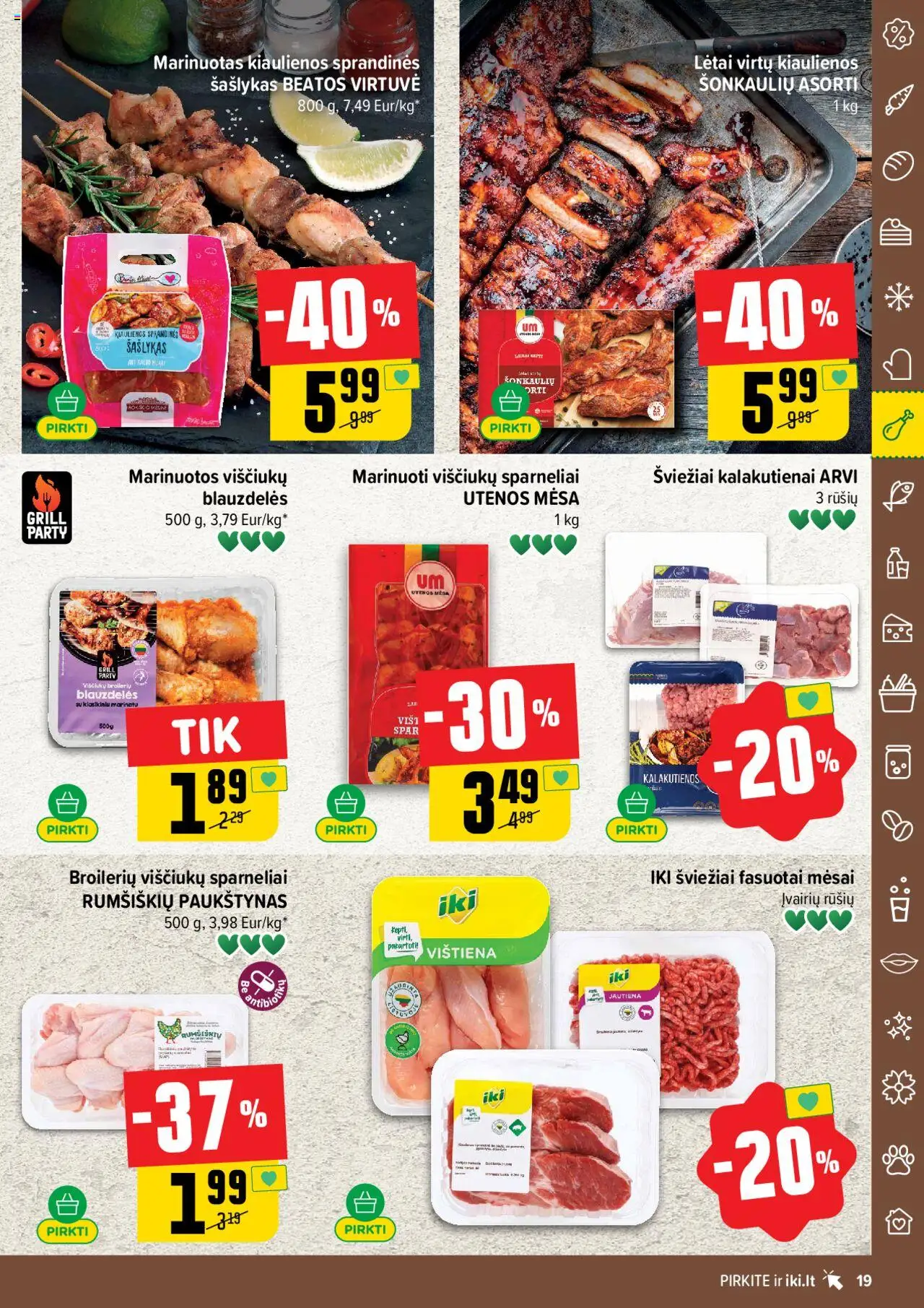 IKI leidinys│galioja nuo 07.07.2025 | Puslapis: 19 | Prekių: Kiaulienos, Vištiena, Jautiena