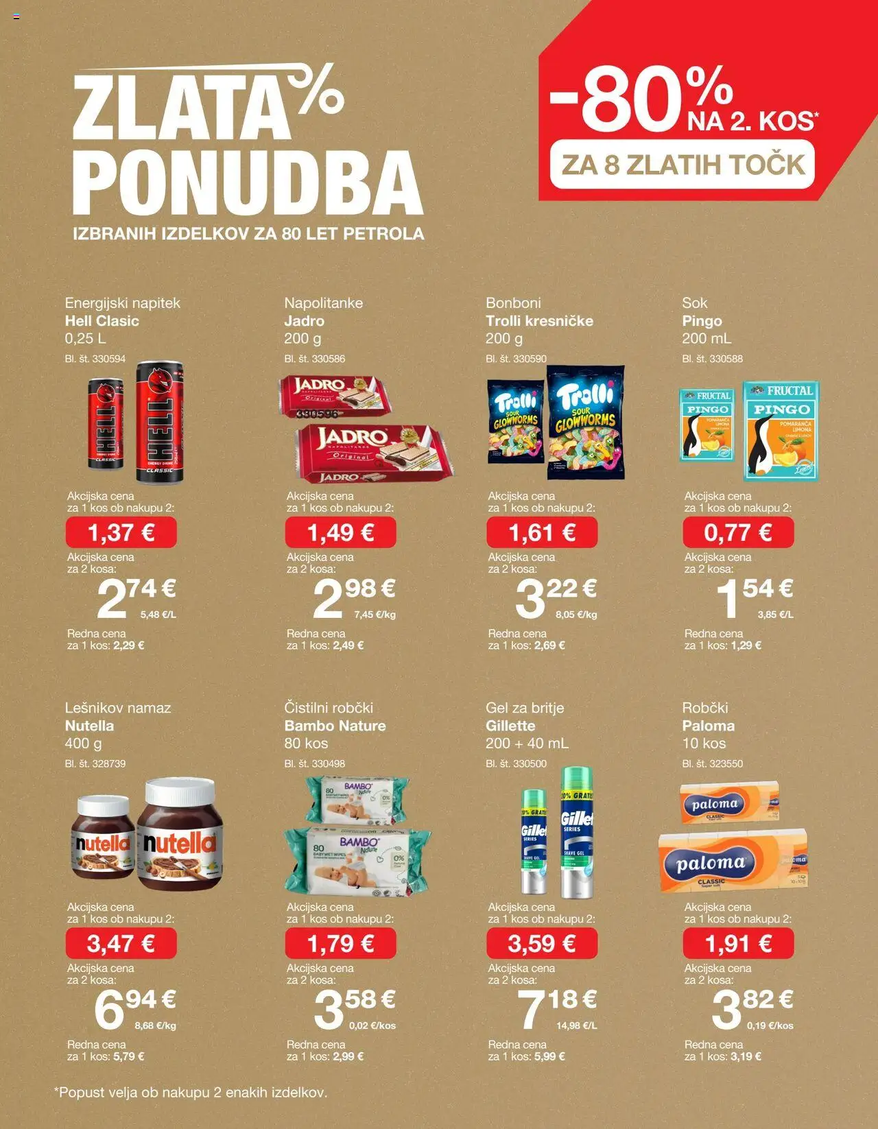 Novi Petrol katalog ponudbe – veljaven od 01.09.2025 | Stran: 24 | Izdelki: Bonboni, Robčki, Kos, Limona