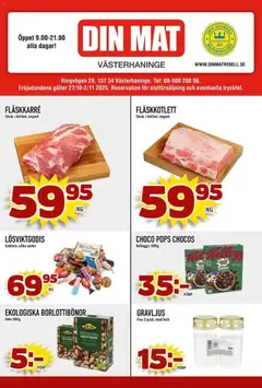 Din Mat - erbjudanden - Förhandsvisning av reklamblad från butik Din Mat aktuell från 27.10.2025
