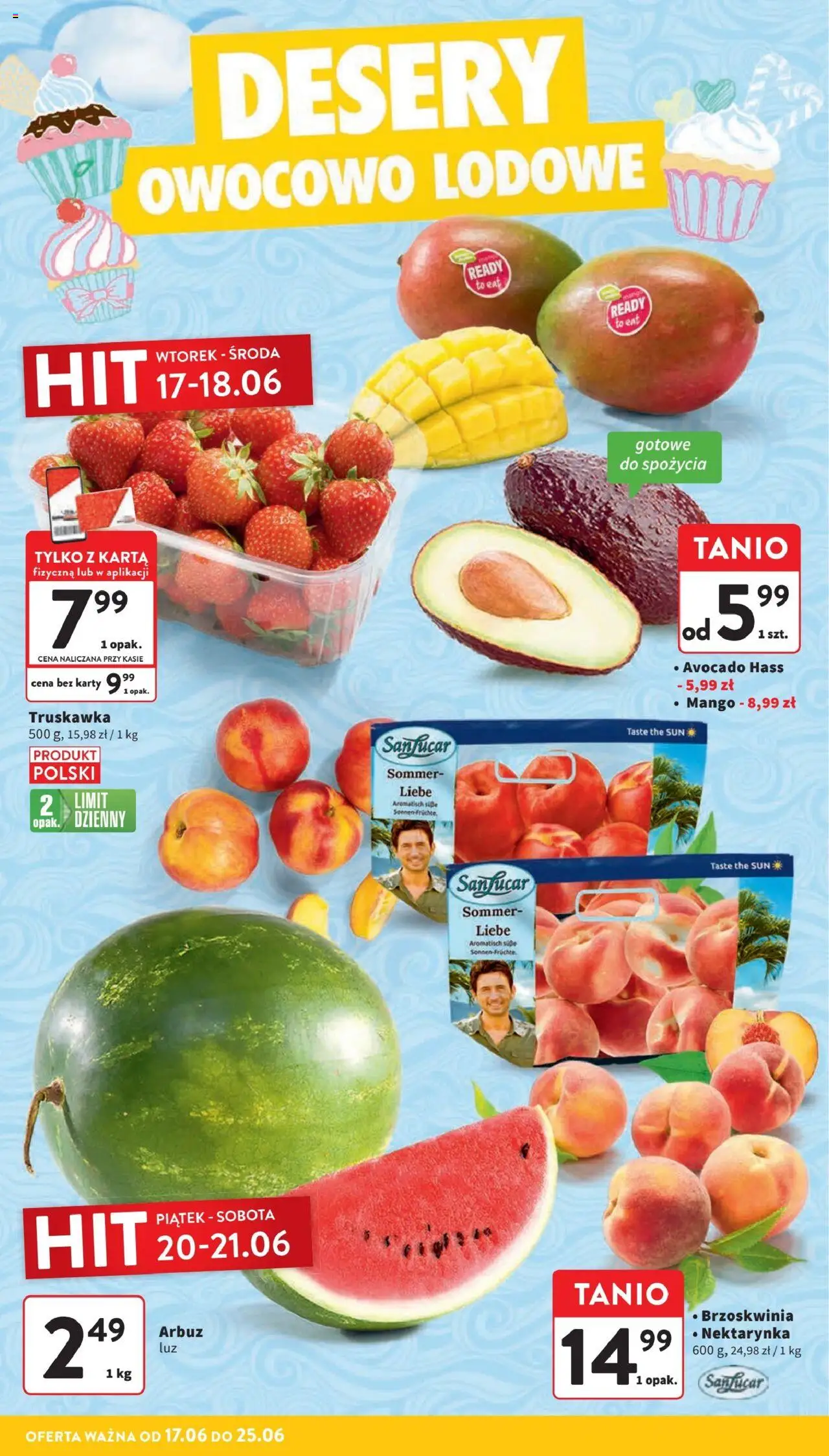 Intermarche Gazetka od 17.06.2025 | Strona: 32 | Produkty: Mango, Brzoskwinia, Nektarynka, Arbuz