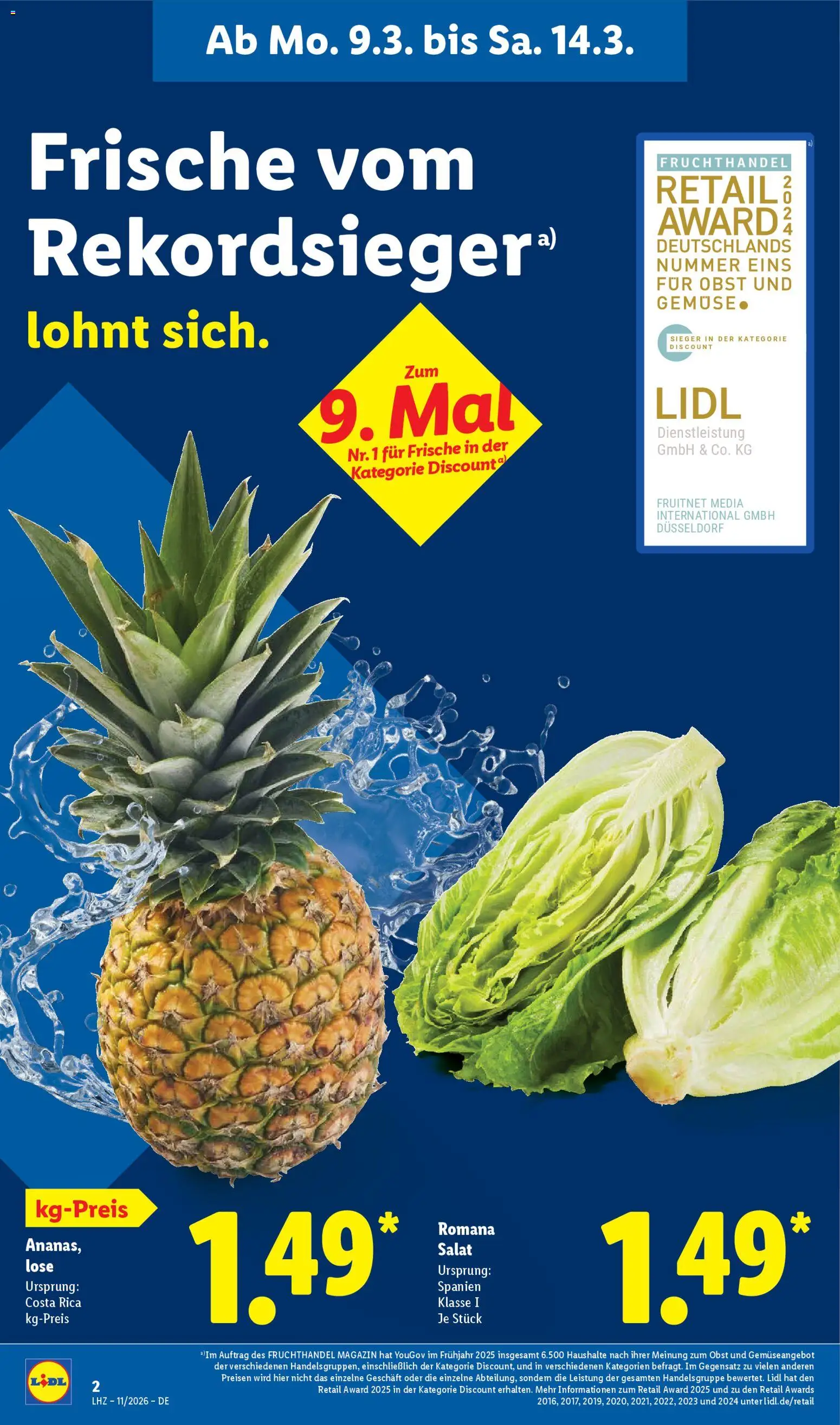 Lidl - Prospekt – gültig ab 09.03.2026 | Seite: 4 | Produkte: Gemüse, Obst, Salat