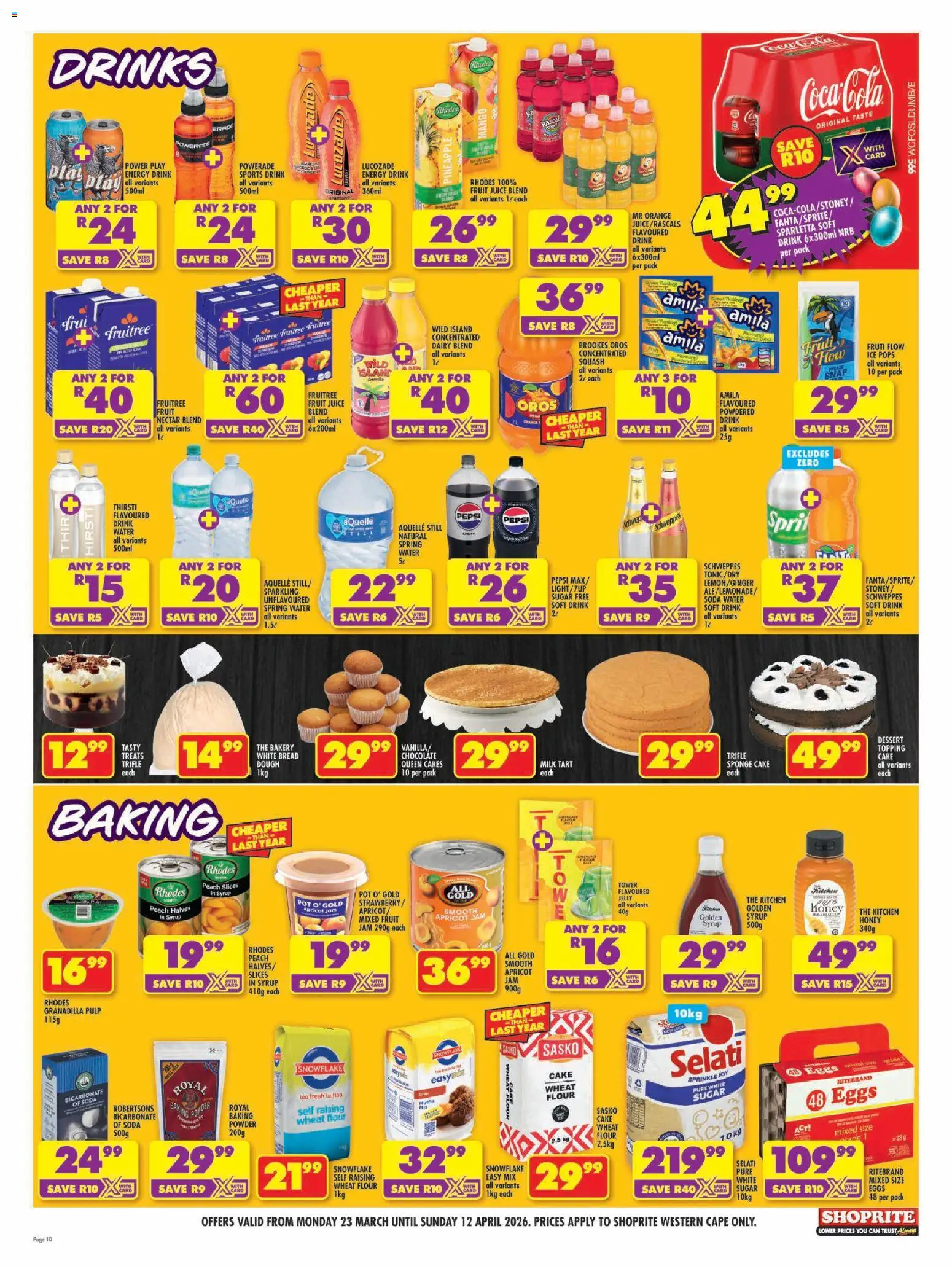 New Shoprite catalogue – valid from 23.03.2026 | Page: 10 | Products: Light, Powder, Fruit, Sugar