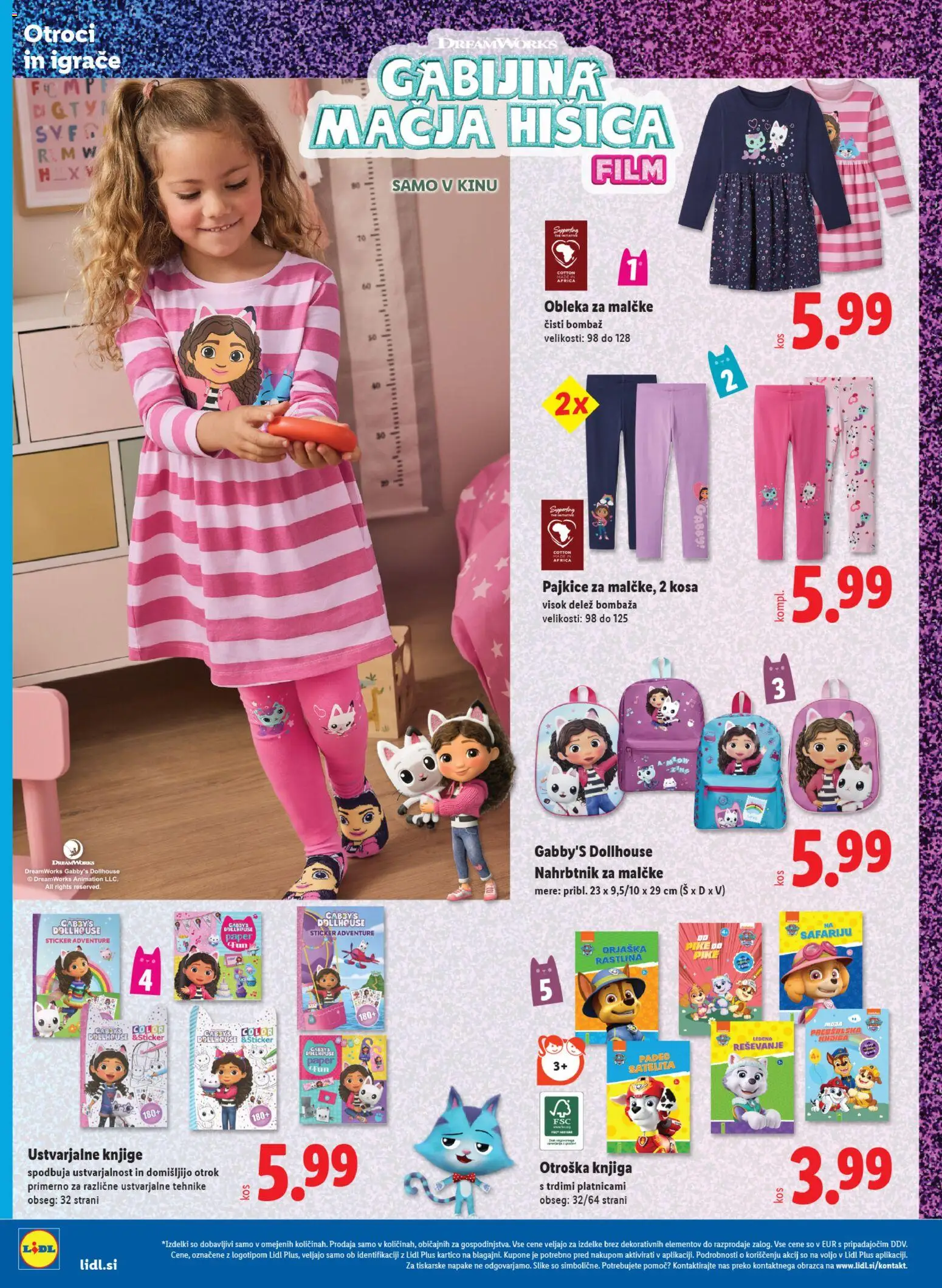 Novi Lidl katalog ponudbe – veljaven od 29.10.2025 | Stran: 28 | Izdelki: Pajkice, Knjiga, Obleka, Nahrbtnik