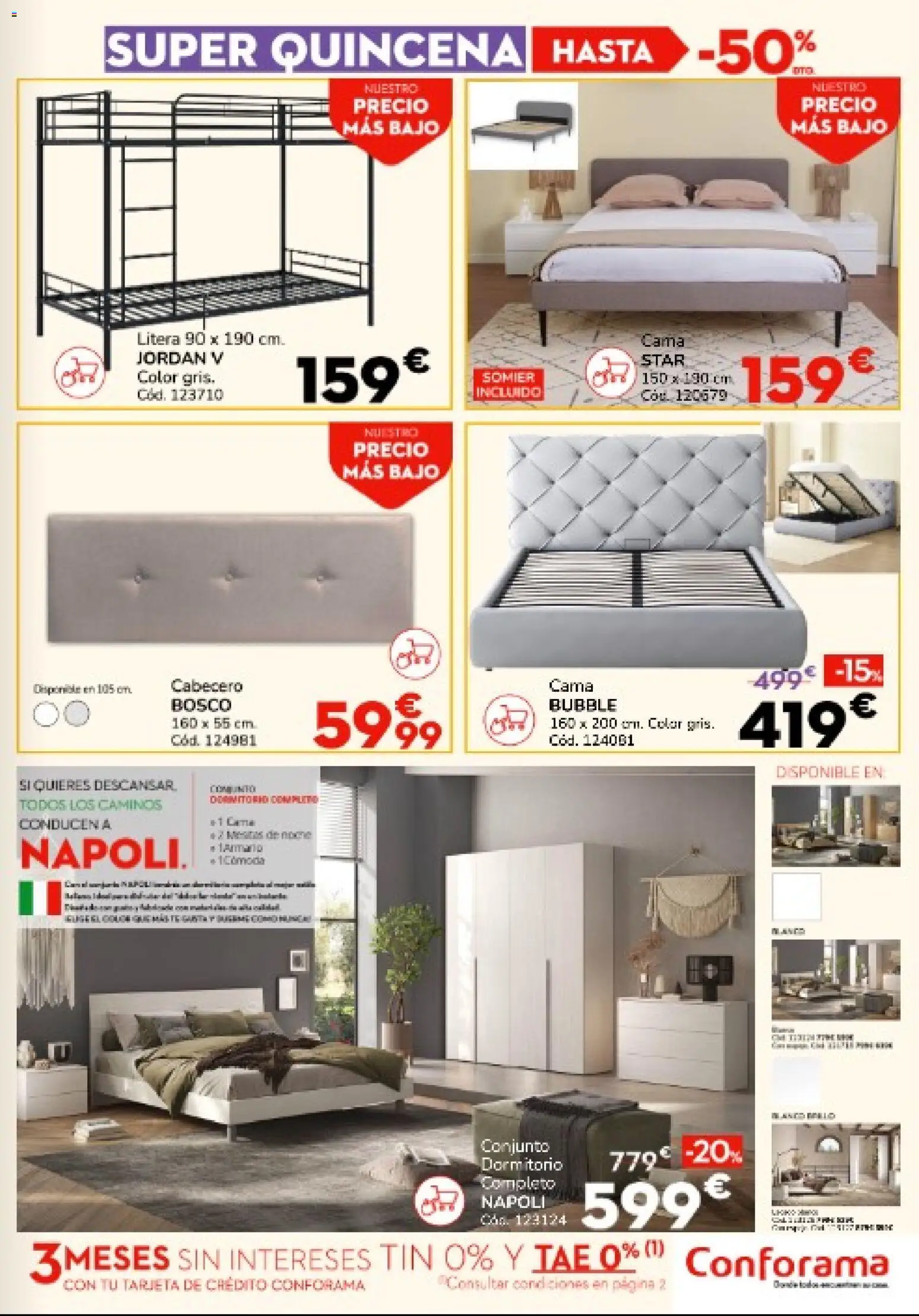 Conforama folleto │ válido desde el 18.12.2025 | Página: 9 | Productos: Somier, Cama