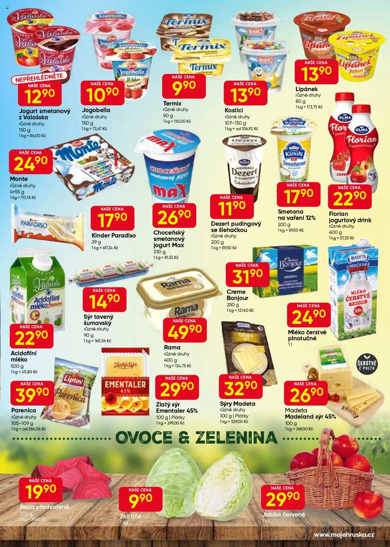Hruška leták od 07.10.2025 | Strana: 5 | Produkty: Sýr, Jogurt, Zelenina, Kinder