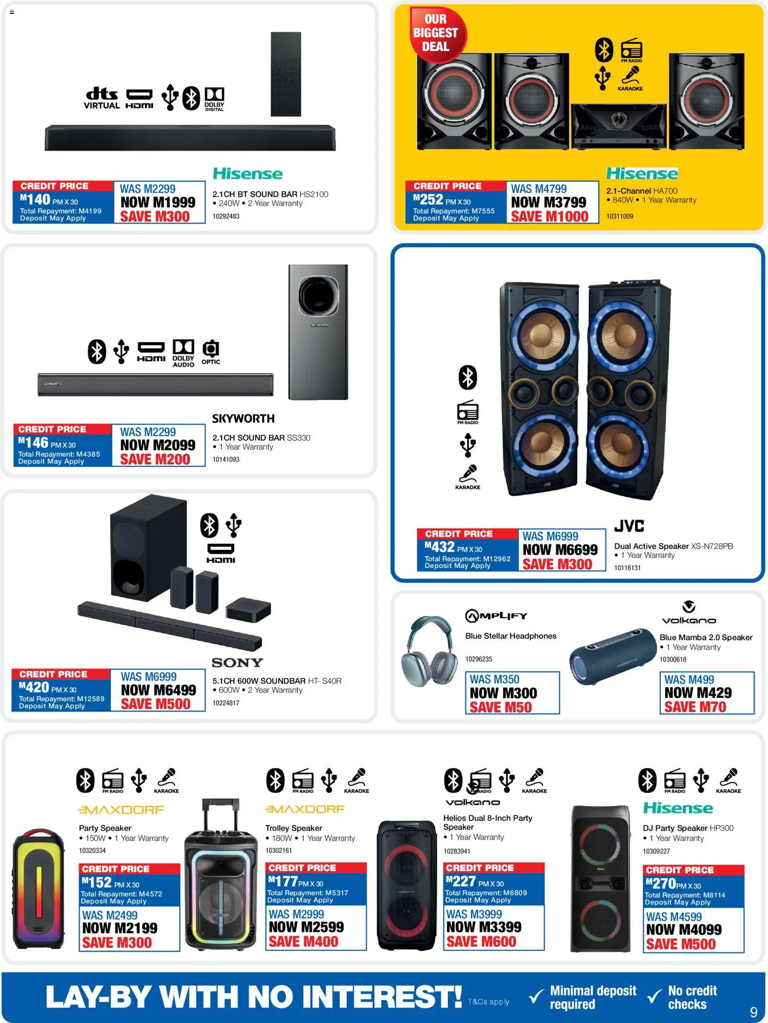 New OK Furniture catalogue – valid from 13.04.2026 | Page: 9 | Products: Radio, Headphones, Speaker, Soundbar