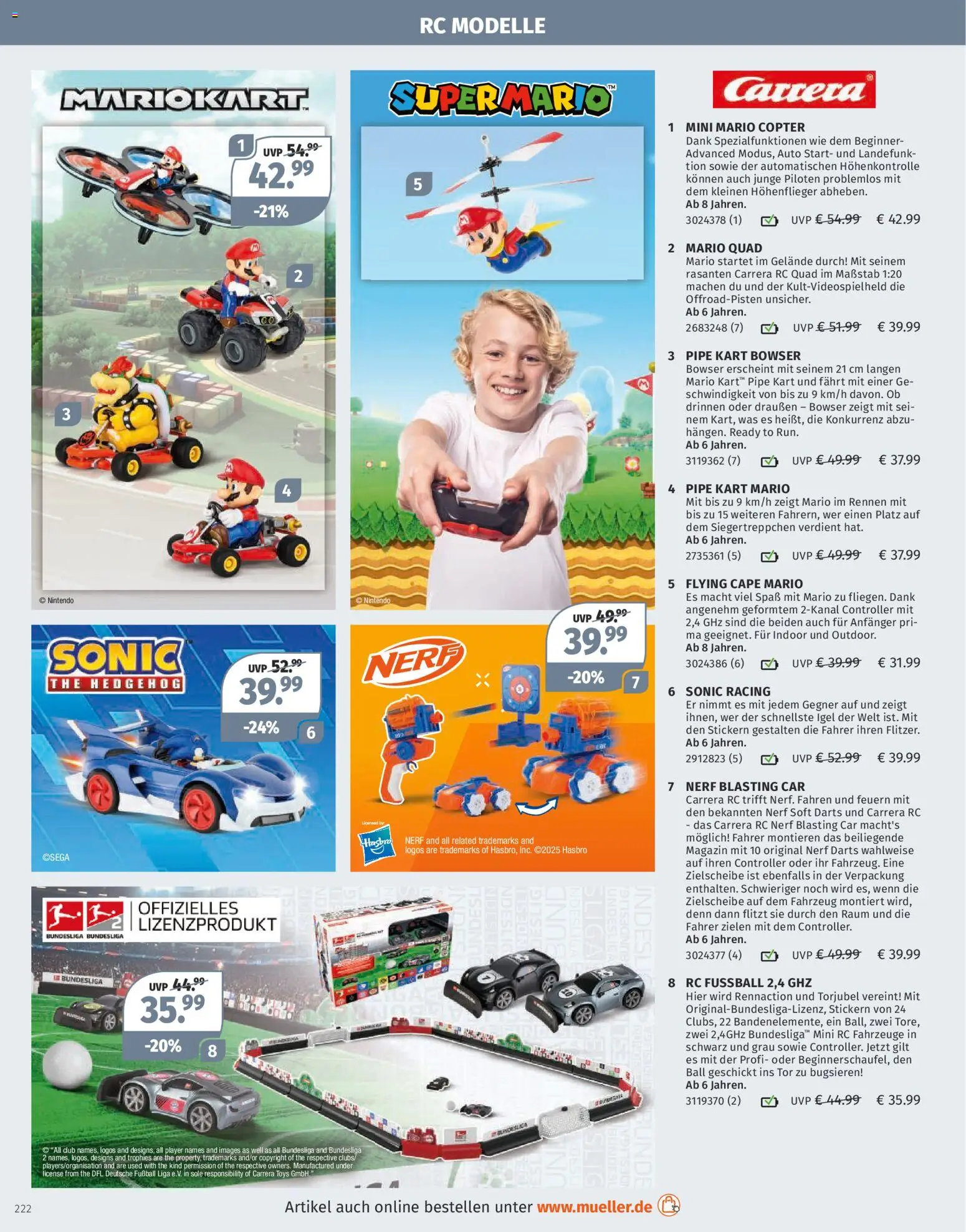 Müller Spielwarenkatalog – gültig ab 27.10.2025 | Seite: 222 | Produkte: Fußball, Player