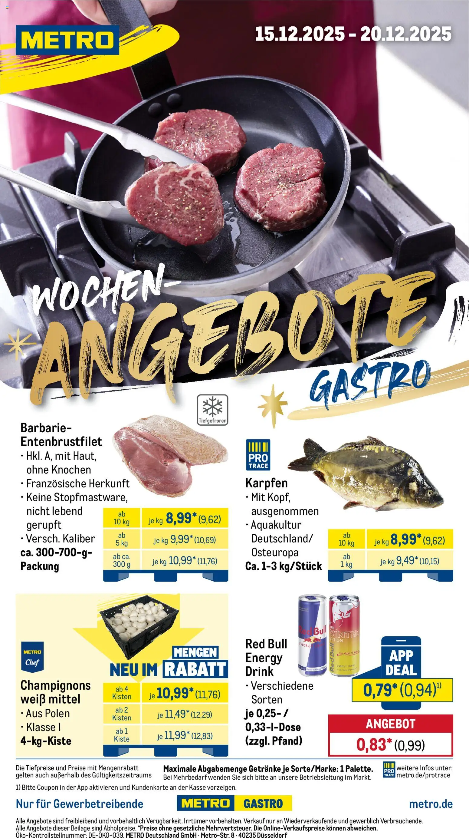 Metro Prospekt 	 – gültig ab 15.12.2025 | Seite: 1 | Produkte: Zitronengras, Rapsöl, Prosecco
