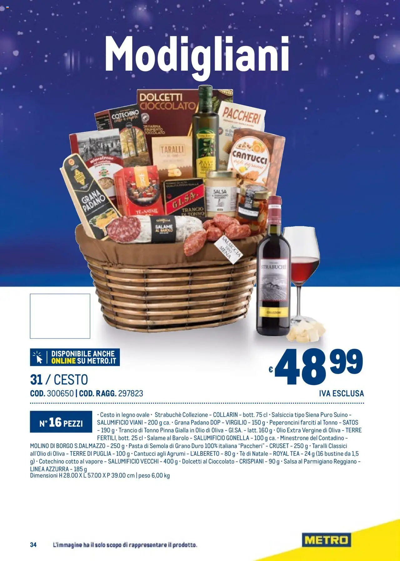 Volantino Metro del 06.11.2025 | Pagina: 34 | Prodotti: Minestrone, Salame, Salsiccia, Agrumi