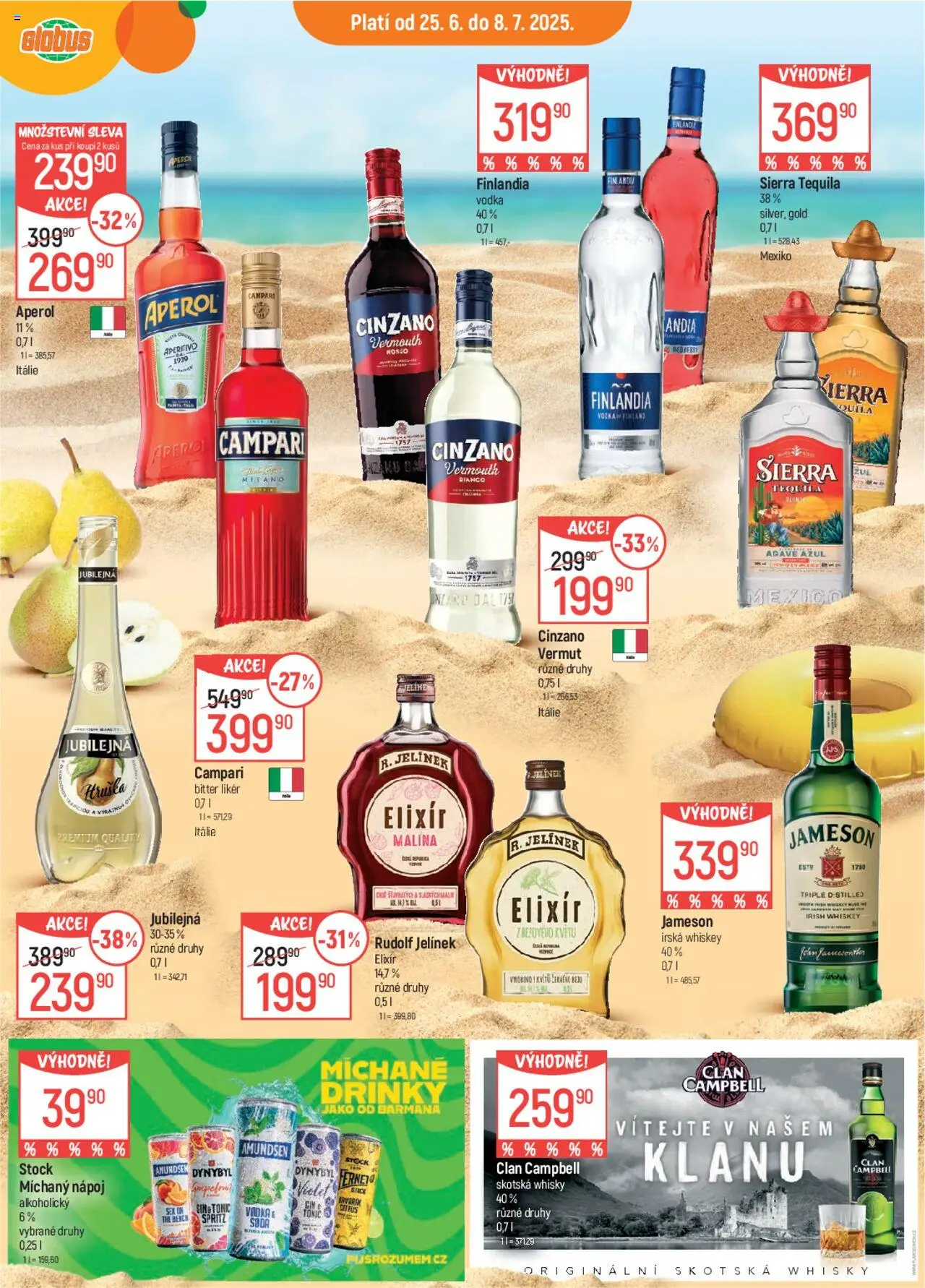 Globus leták od 25.06.2025 | Strana: 11 | Produkty: Whiskey, Jameson, Likér, Finlandia vodka
