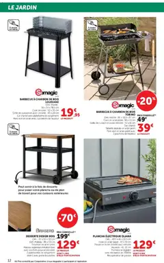 Super U - Prévisualisation de Super U - Le plein air à prix bas valide à partir de 24.03.2026 | Page: 12 | Produits: Charbon De Bois, Plancha électrique, Plateau, Grille de cuisson