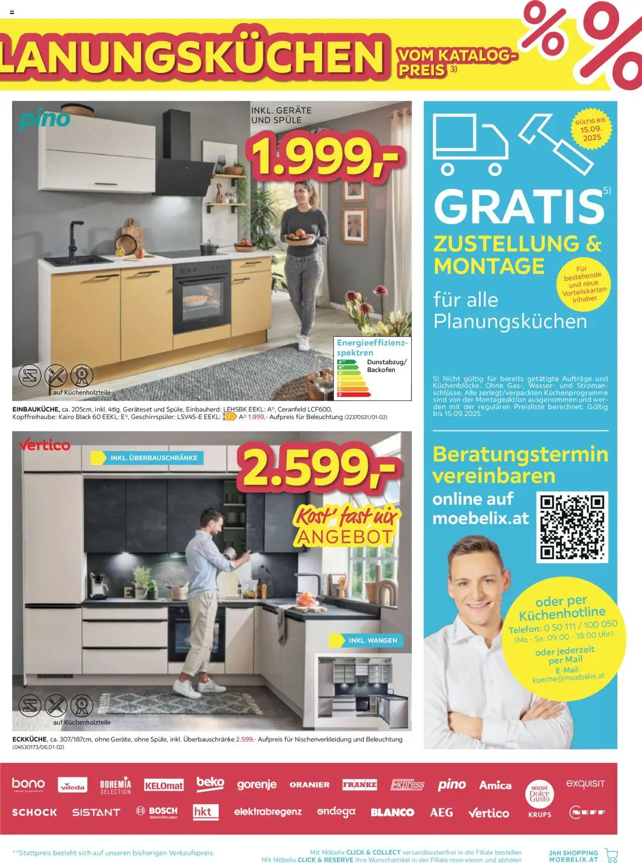 Möbelix Angebote gültig ab 09.09.2025 | Seite: 7 | Produkte: Wasser, Telefon, Uhr, Geschirrspüler