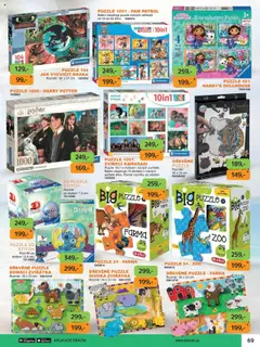 Náhled letáku Dráčik leták od 03.10.2025 | Strana: 69 | Produkty: Gabby's Dollhouse, Puzzle, Harry Potter, Stitch