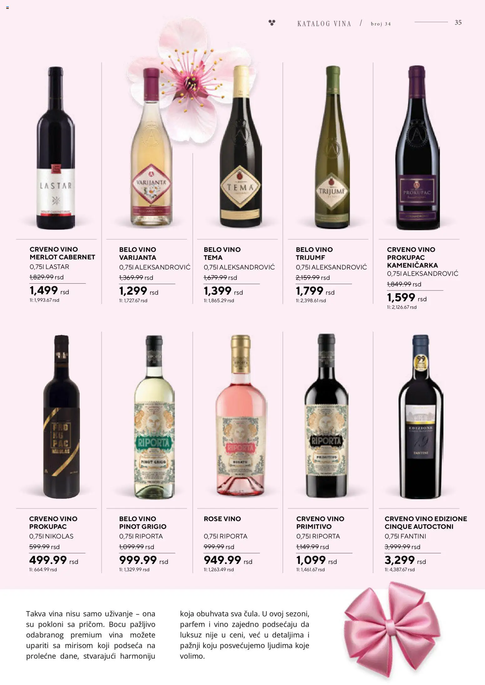 Idea katalog - važi od 09.04.2026 | Strana: 35 | Proizvode: Parfem, Crveno vino, Belo vino, Vino