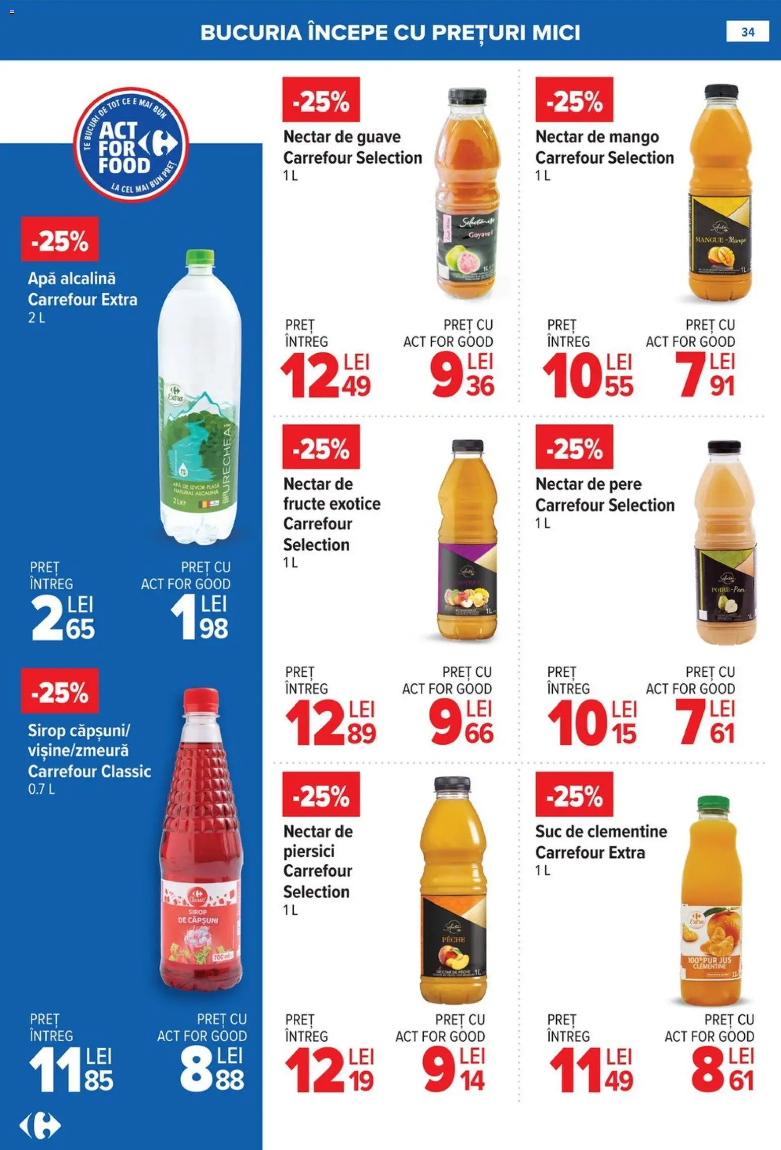 Noul catalog Carrefour – valabil de la 08.01.2026 | Pagină: 34 | Produse: Căpșuni, Sirop, Fructe, Mango