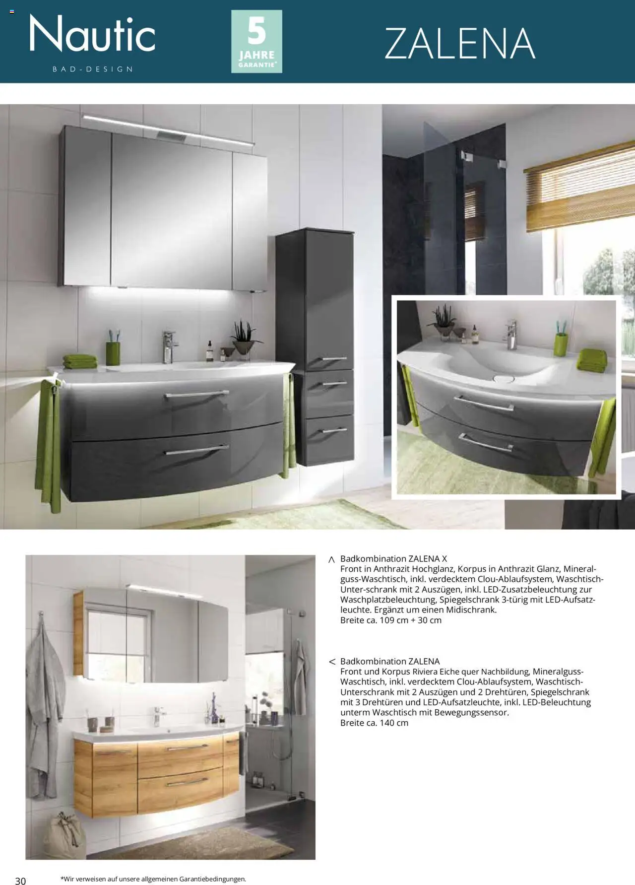 Hammer Zuhause Nautic Badmoebel - gültig ab dem 01.01.2024 | Seite: 30 | Produkte: Bad, Waschtisch, Spiegelschrank, Unterschrank