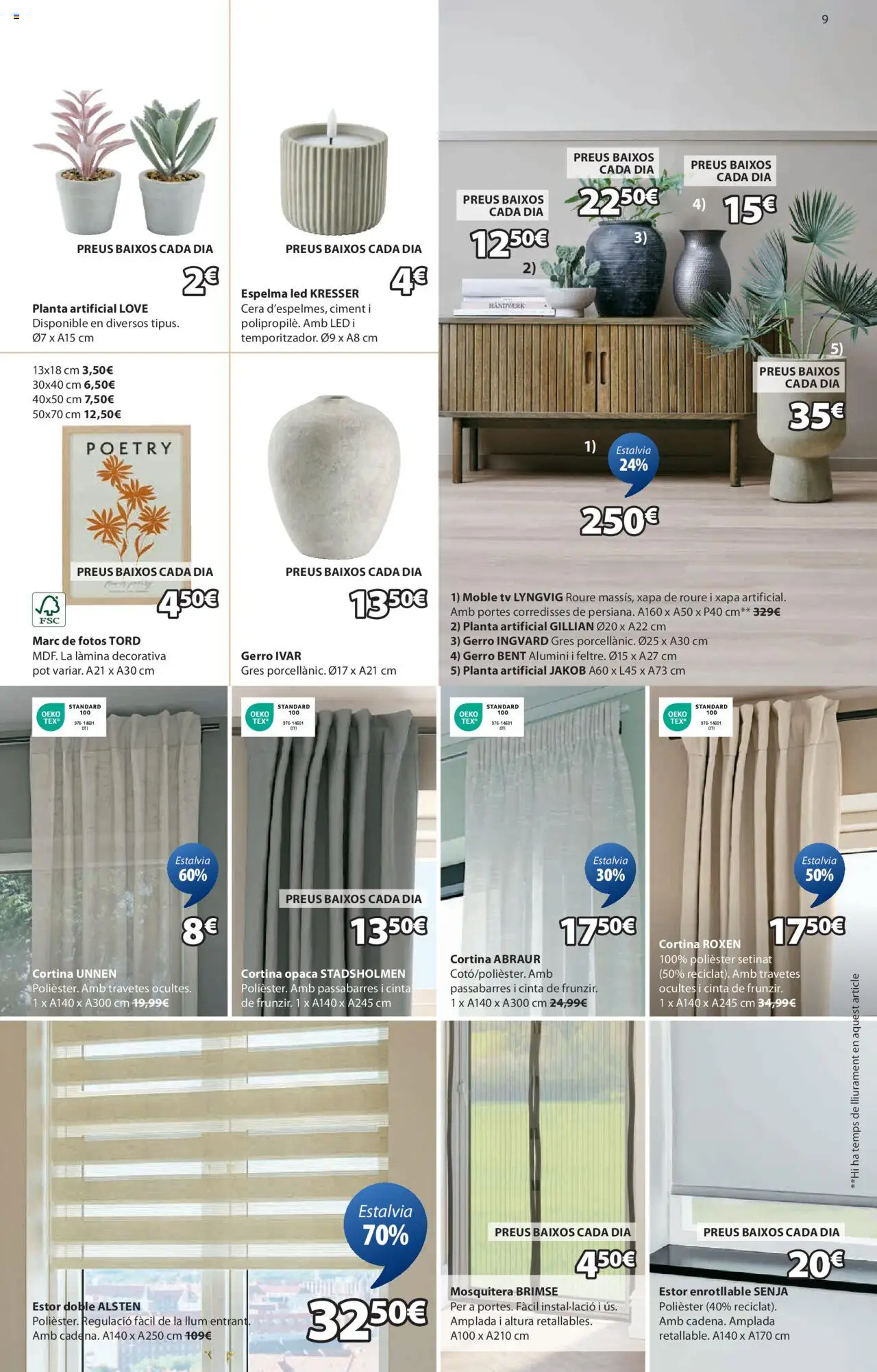 JYSK - Grans ofertes │ válido desde el 31.07.2025 | Página: 10 | Productos: Cortina, Planta artificial