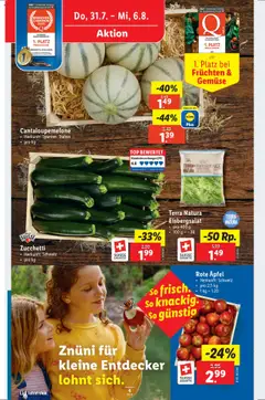 Lidl Aktionen ab 31.07.2025 | Seite: 4 | Produkte: Äpfel, Gemüse, Top