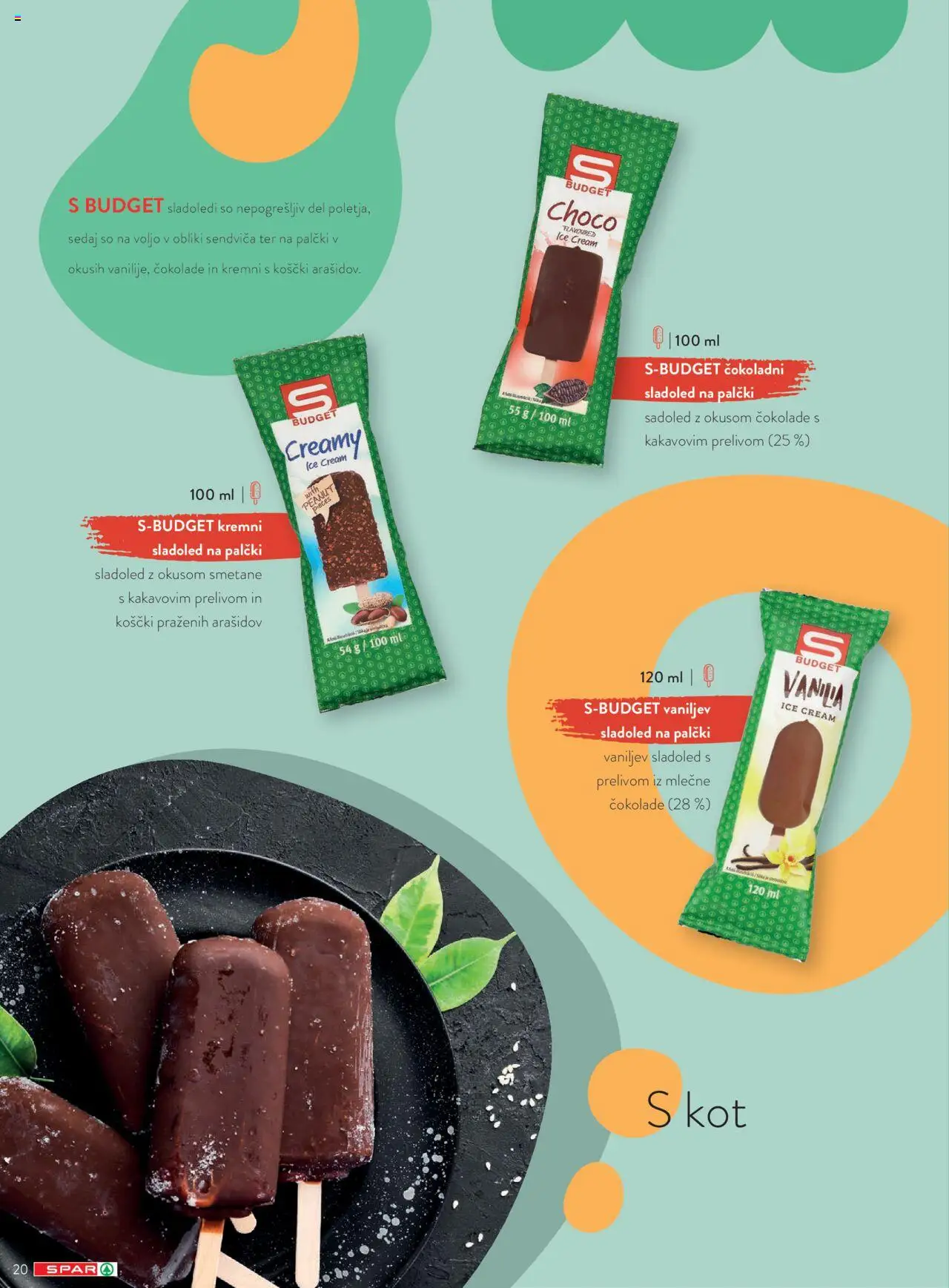 Spar katalog sladoleti │ velja od 14.04.2025 | Stran: 20 | Izdelki: Sladoled