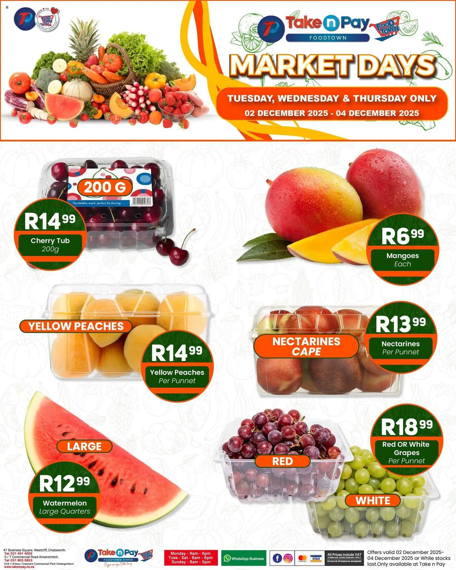 New Take n Pay catalogue – valid from 02.12.2025 | Page: 1 | Products: Nectarines, Grapes