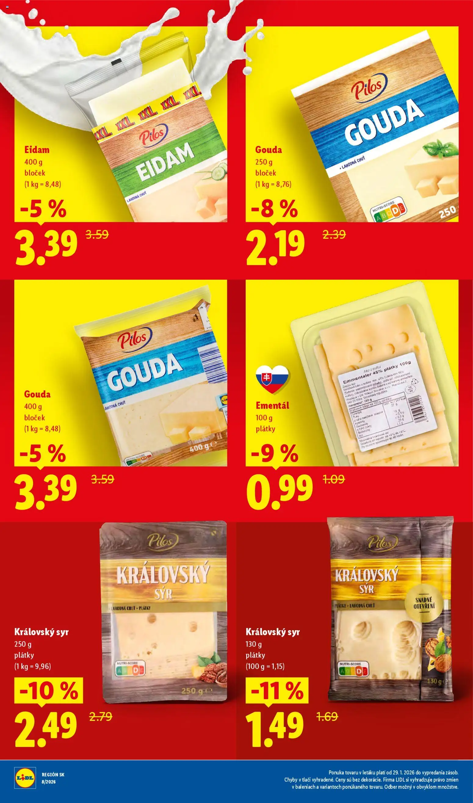 Nové Lidl akcie – leták je platný od 09.03.2026 | Strana: 14 | Produkty: Syr, Gouda, Eidam