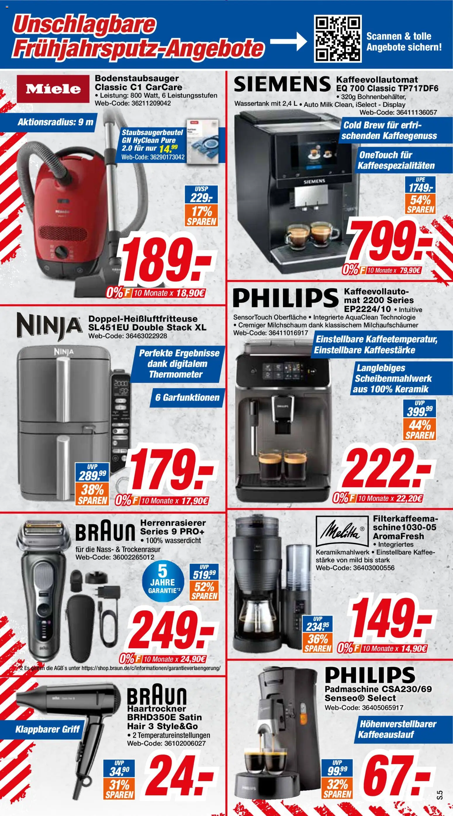 Expert Aktuelle Angebote – gültig ab 07.03.2026 | Seite: 5 | Produkte: Miele, Philips, Haartrockner, Kaffee
