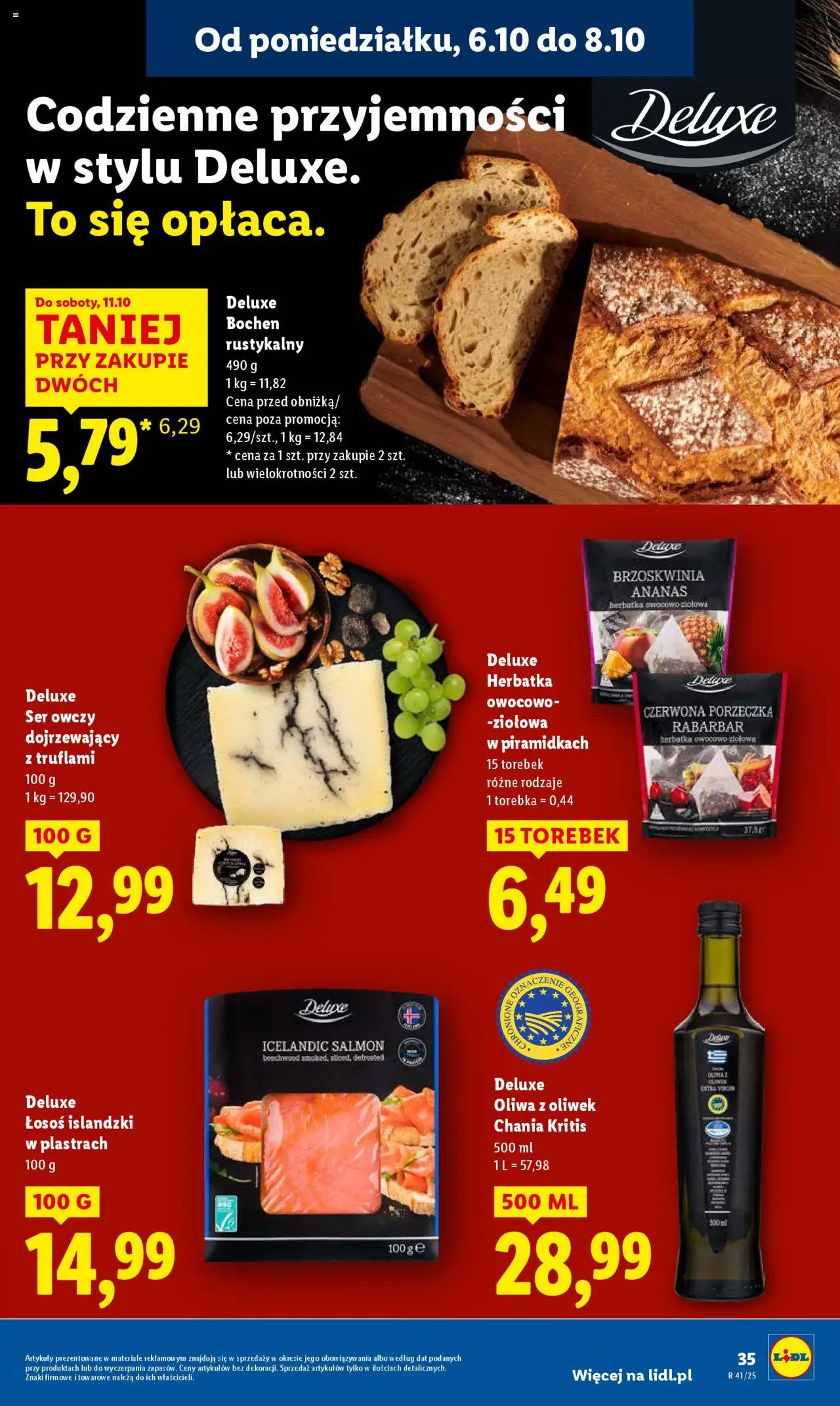Lidl Gazetka od 06.10.2025 | Strona: 35 | Produkty: Oliwa z oliwek, Ser owczy, Porzeczka, Ser