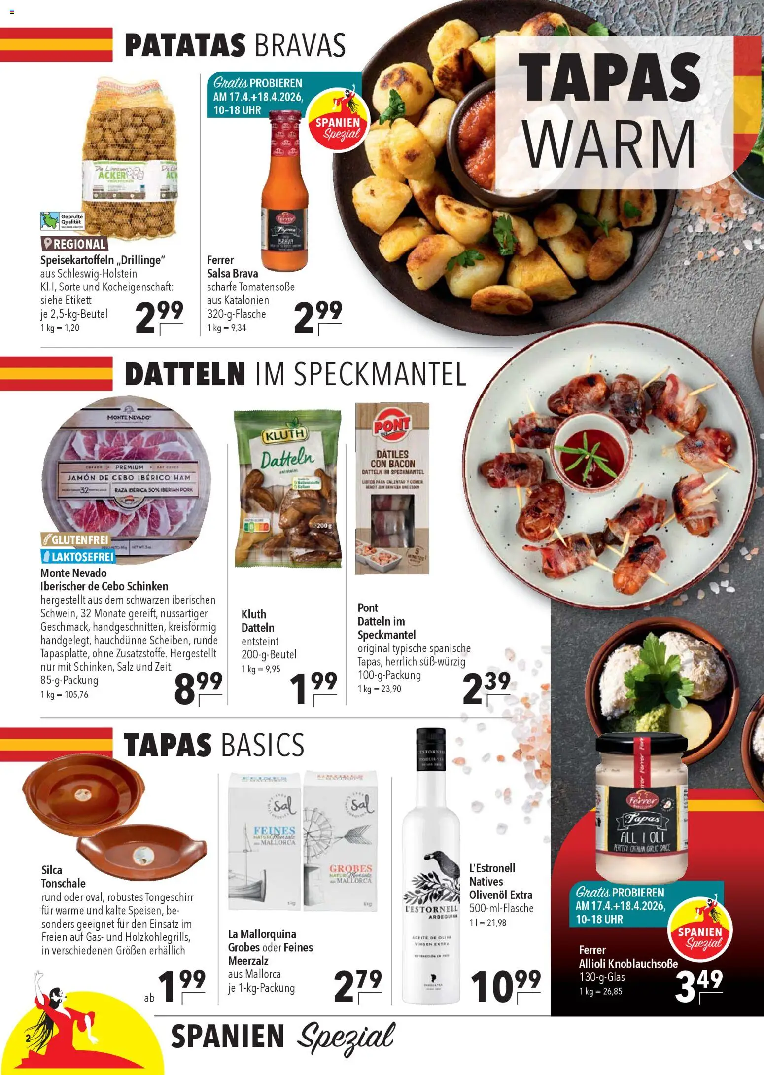 CITTI Markt Prospekt 	 – gültig ab 15.04.2026 | Seite: 2 | Produkte: Olivenol, Salz, Schinken, Uhr