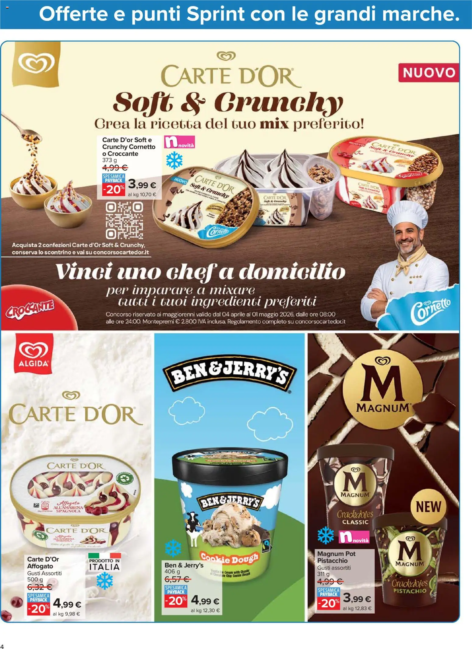 Volantino Carrefour del 07.04.2026 | Pagina: 4 | Prodotti: Cornetto