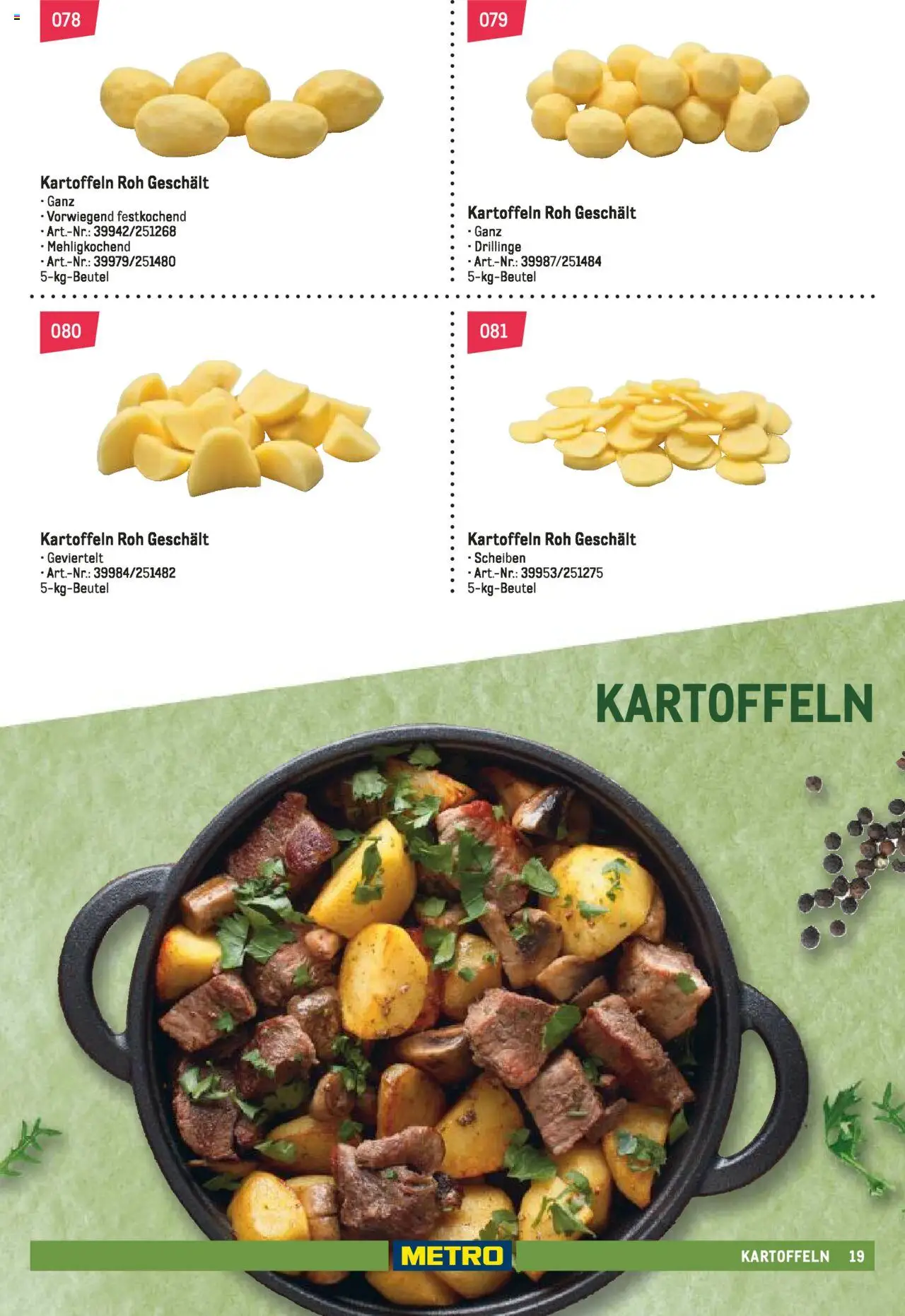 Metro Schnittwaren Spezial - gültig ab dem 04.02.2025 | Seite: 19 | Produkte: Kartoffeln