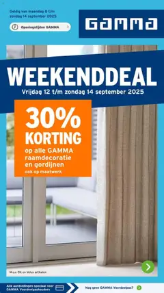 GAMMA - Weekend folder - Voorbeeld van een folder van GAMMA, geldig van 12.09.2025