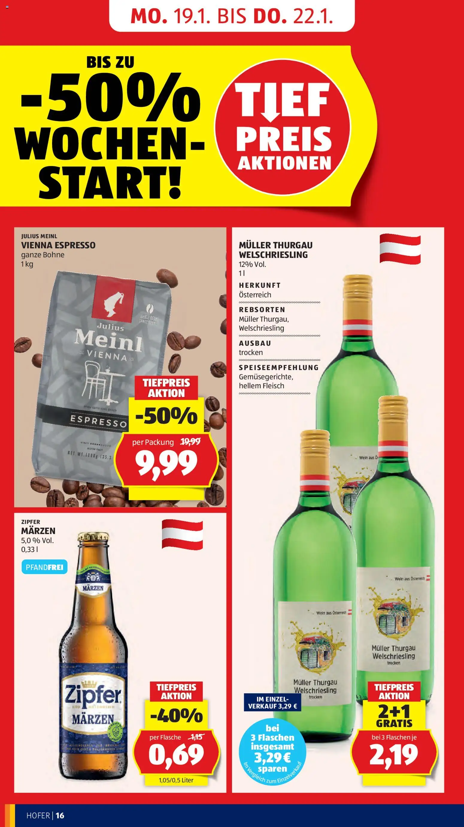 Hofer Flugblatt gültig ab 14.01.2026 | Seite: 18 | Produkte: Wein