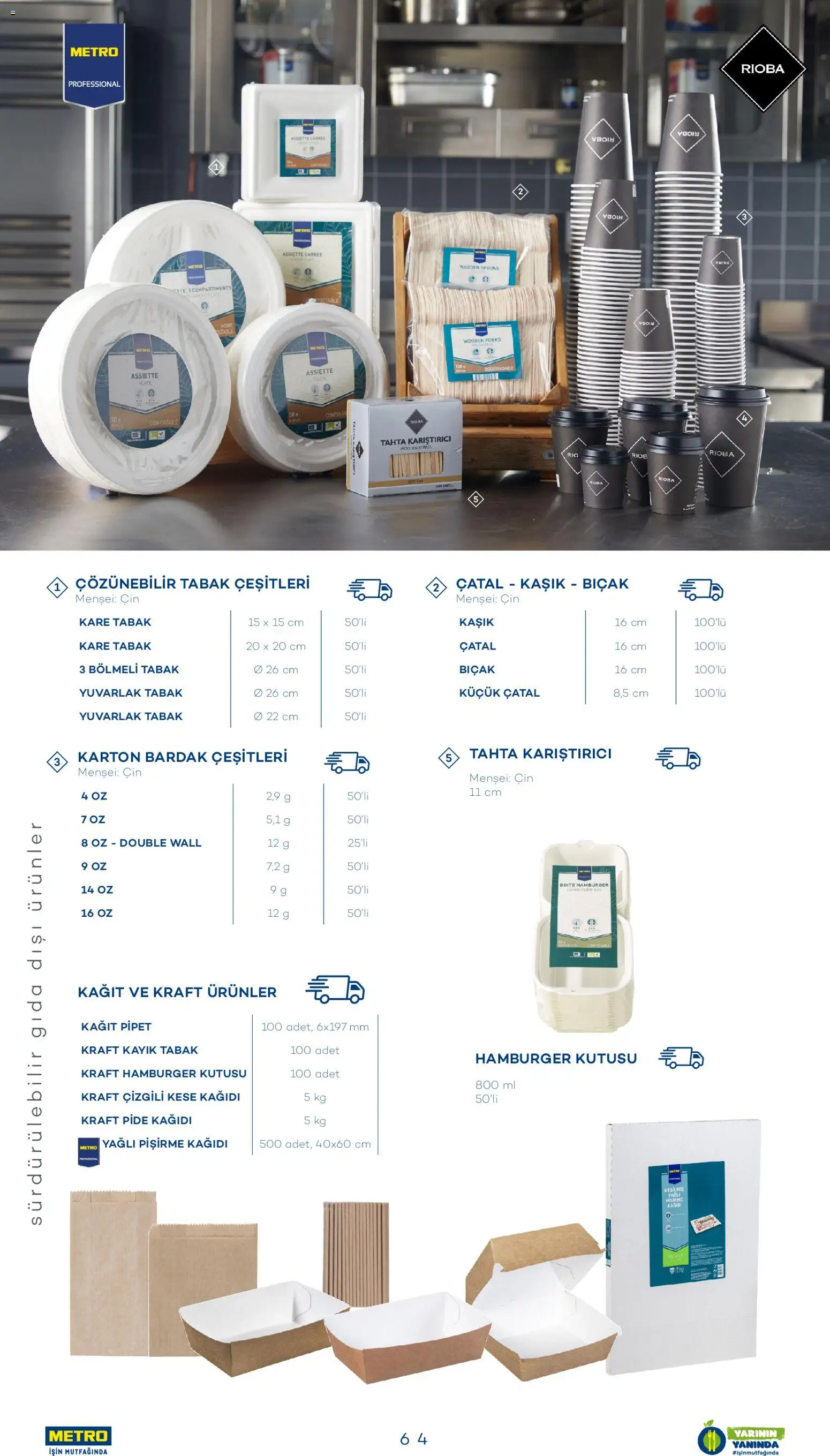 Metro - Sürdürülebilir Ürünler Kataloğu - 28.07.2025 tarihinden itibaren geçerlidir | Sayfa: 64 | Ürünler: Karıştırıcı, Çatal, Zselatin, Keşe