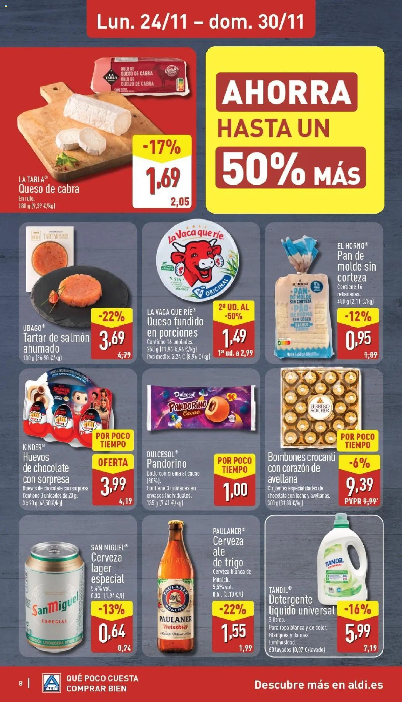 Aldi folleto Península │ válido desde el 24.11.2025 | Página: 8 | Productos: El horno, Cerveza, Pan de molde, Horno