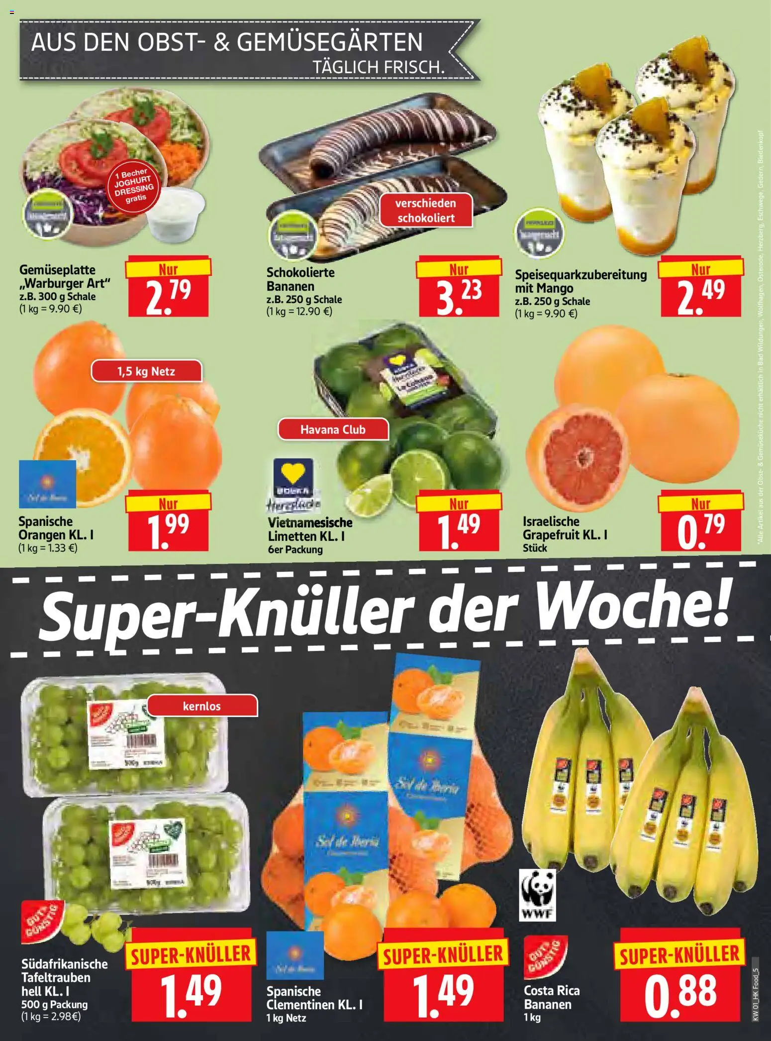 HERKULES Prospekt 	 – gültig ab 29.12.2025 | Seite: 5 | Produkte: Joghurt, Dressing, Grapefruit, Obst