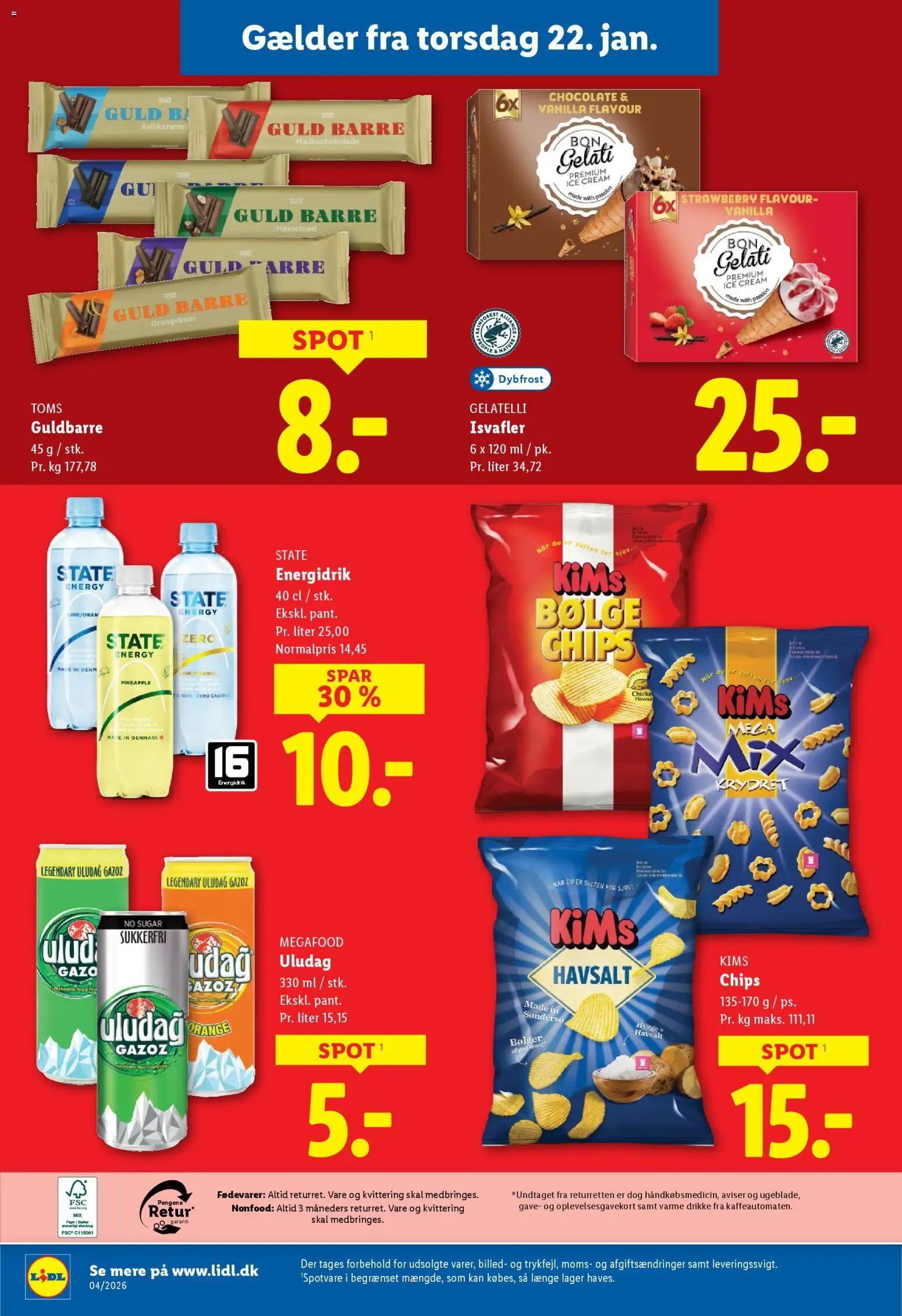 Lidl tilbudsavis – gyldig fra 18.01.2026 | Side: 5 | Produkter: Chips, Isvafler, Søm