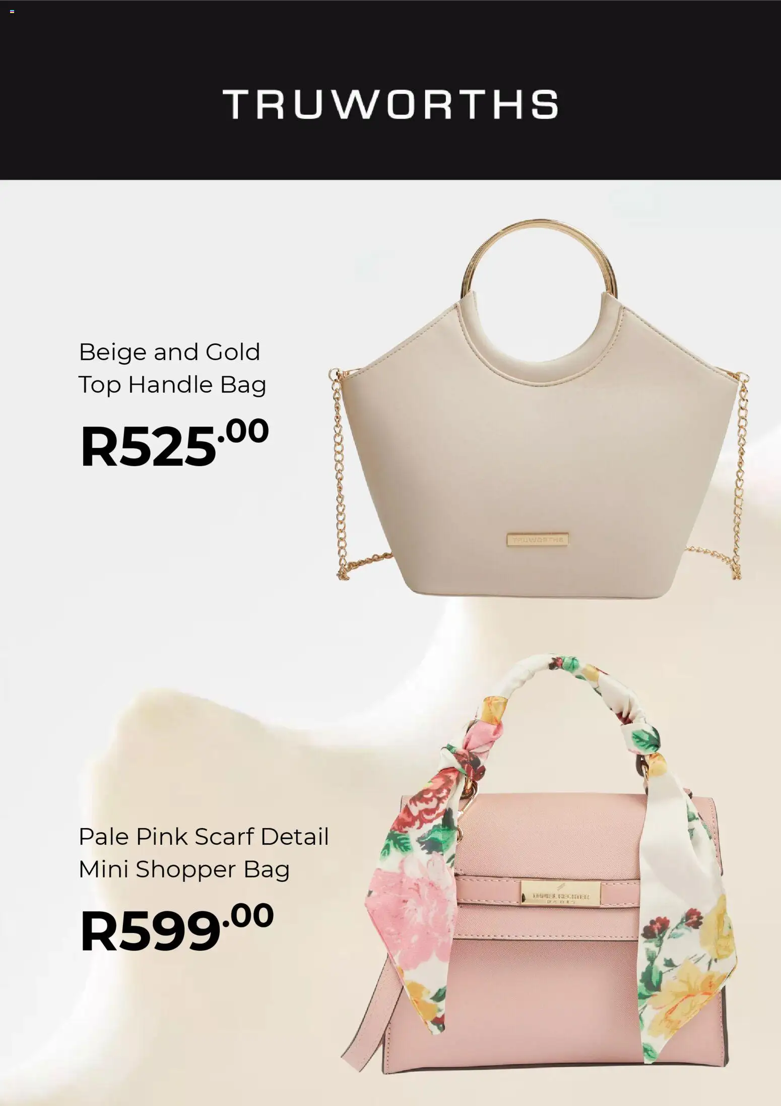 New Truworths catalogue – valid from 01.11.2025 | Page: 5 | Products: Scarf, Bag