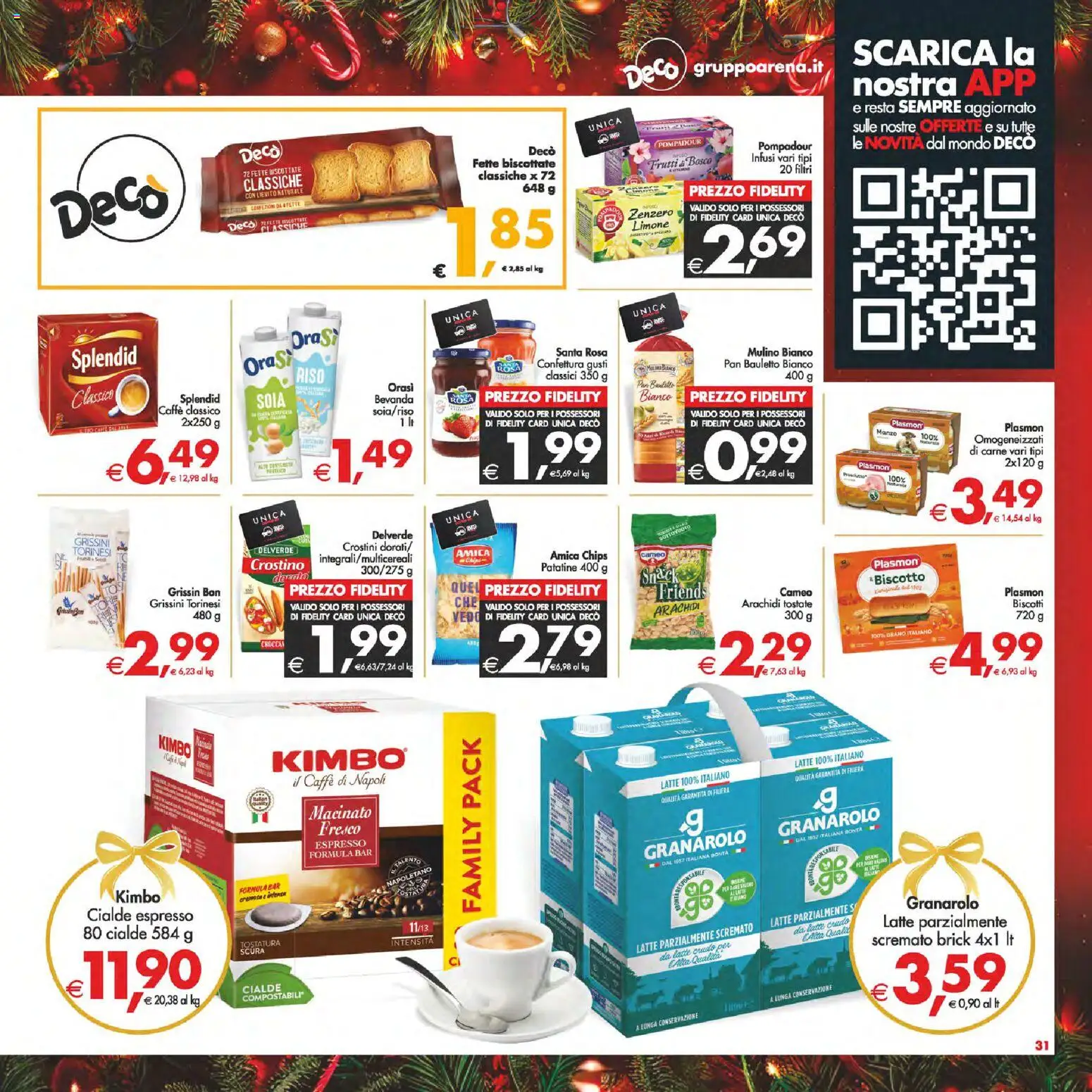 Volantino Decò del 16.12.2025 | Pagina: 34 | Prodotti: Manzo, Patatine, Arachidi, Fette biscottate