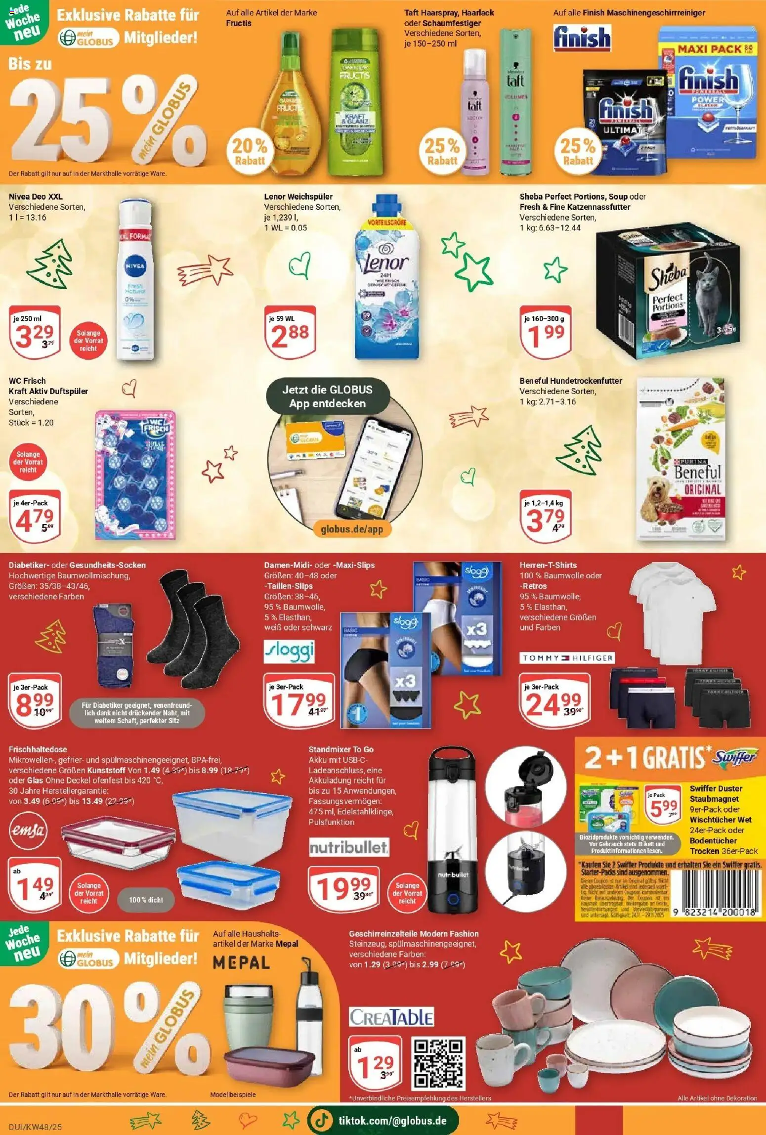 Globus prospekt Duisburg	 – gültig ab 23.11.2025 | Seite: 5 | Produkte: Lenor, Sheba, Weichspüler, Swiffer