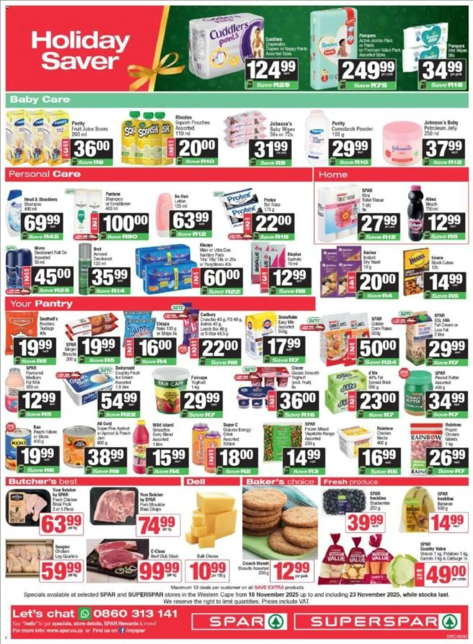 New Superspar catalogue – valid from 10.11.2025 | Page: 2 | Products: Pants, Chicken, Powder, Fruit