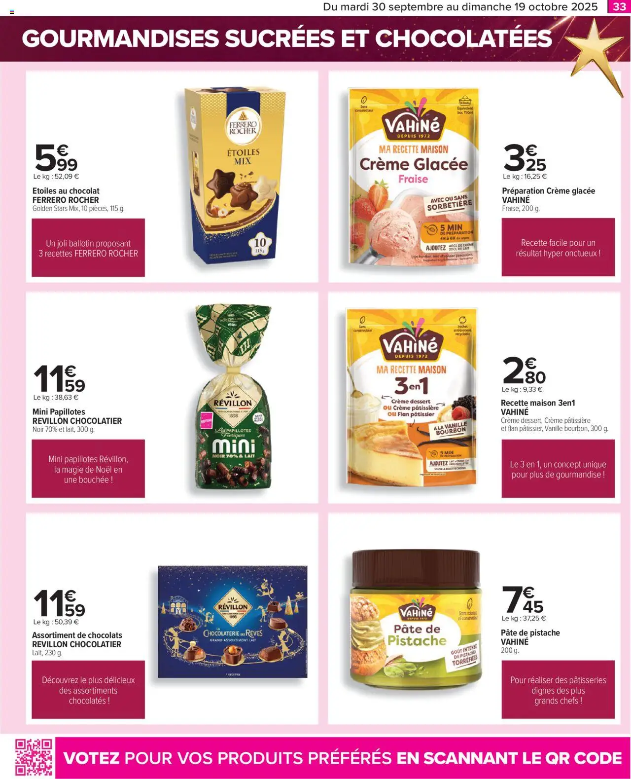  | Page: 33 | Produits: Fraise, Ferrero rocher, Pistaches, Crème