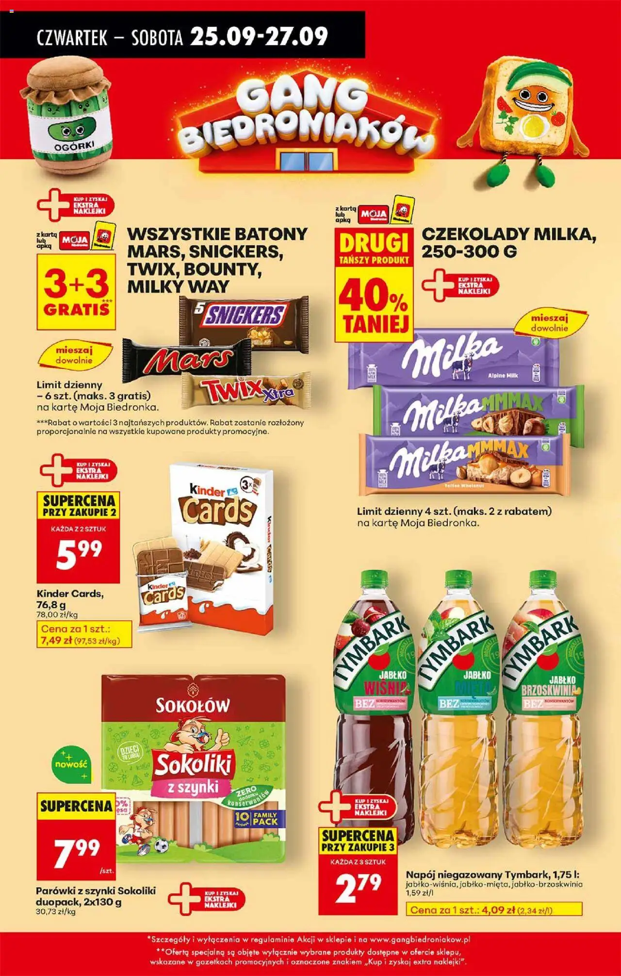 Biedronka gazetka - Oferta w tym tygodniu od 25.09.2025 | Strona: 54 | Produkty: Brzoskwinia, Karta, Parówki z szynki, Parówki