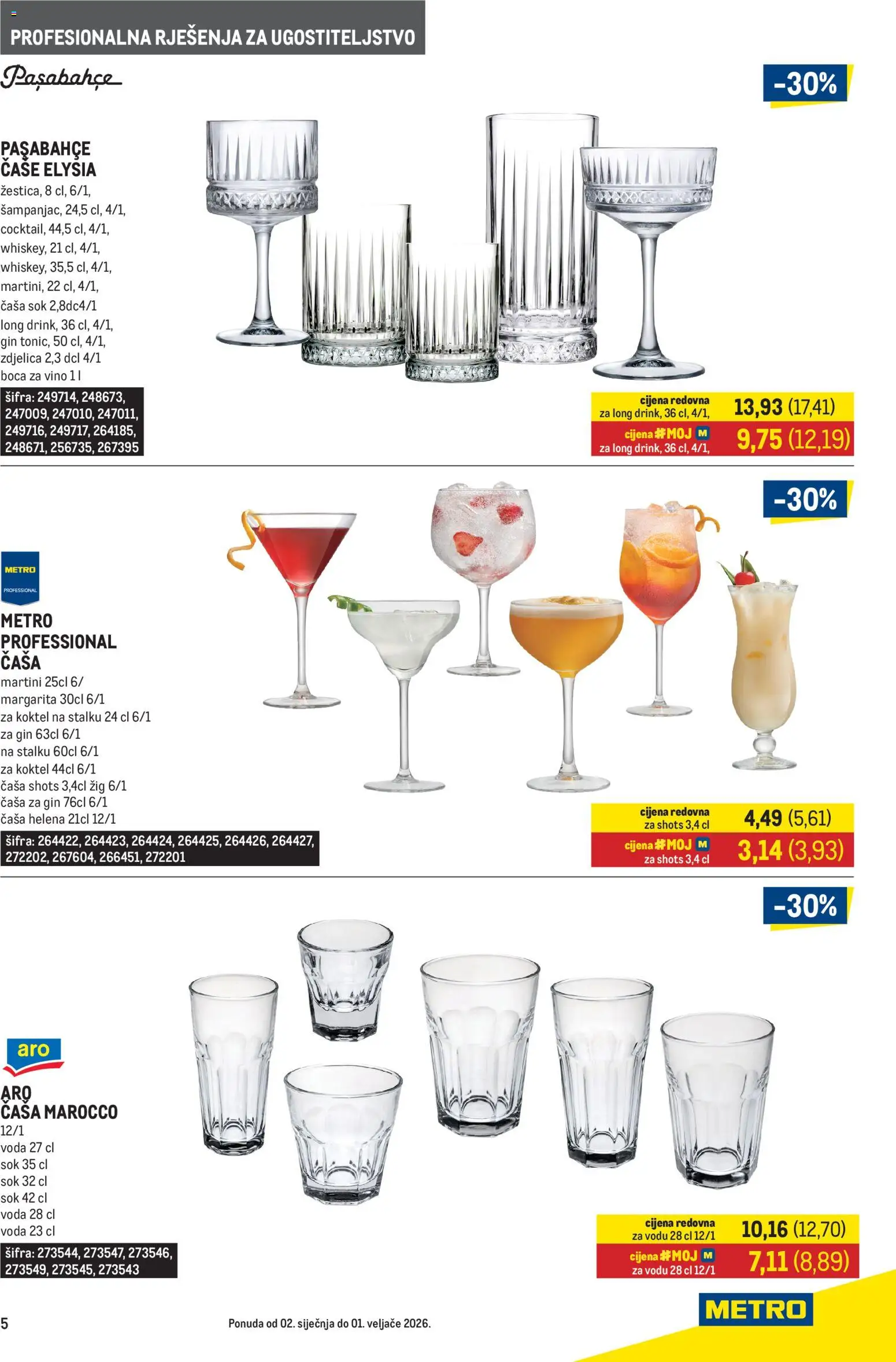 Metro katalog | vrijedi od 02.01.2026 | Stranica: 5 | Proizvodi: Gin, Sok, Vino, Čaše