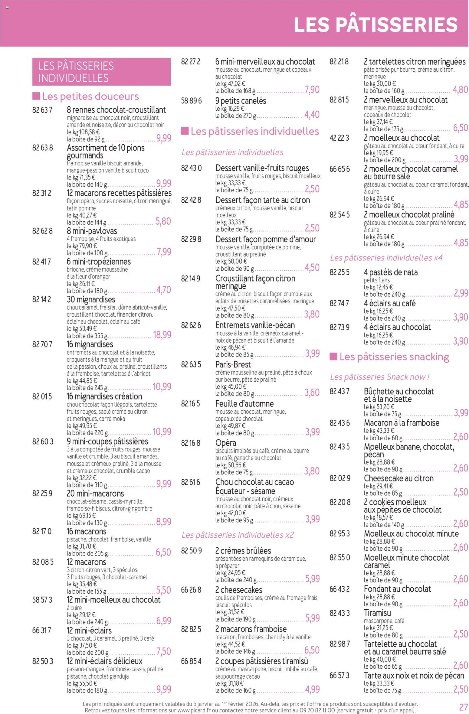 {H1} | Page: 27 | Produits: Citron, Framboise, Noisette, Fromage