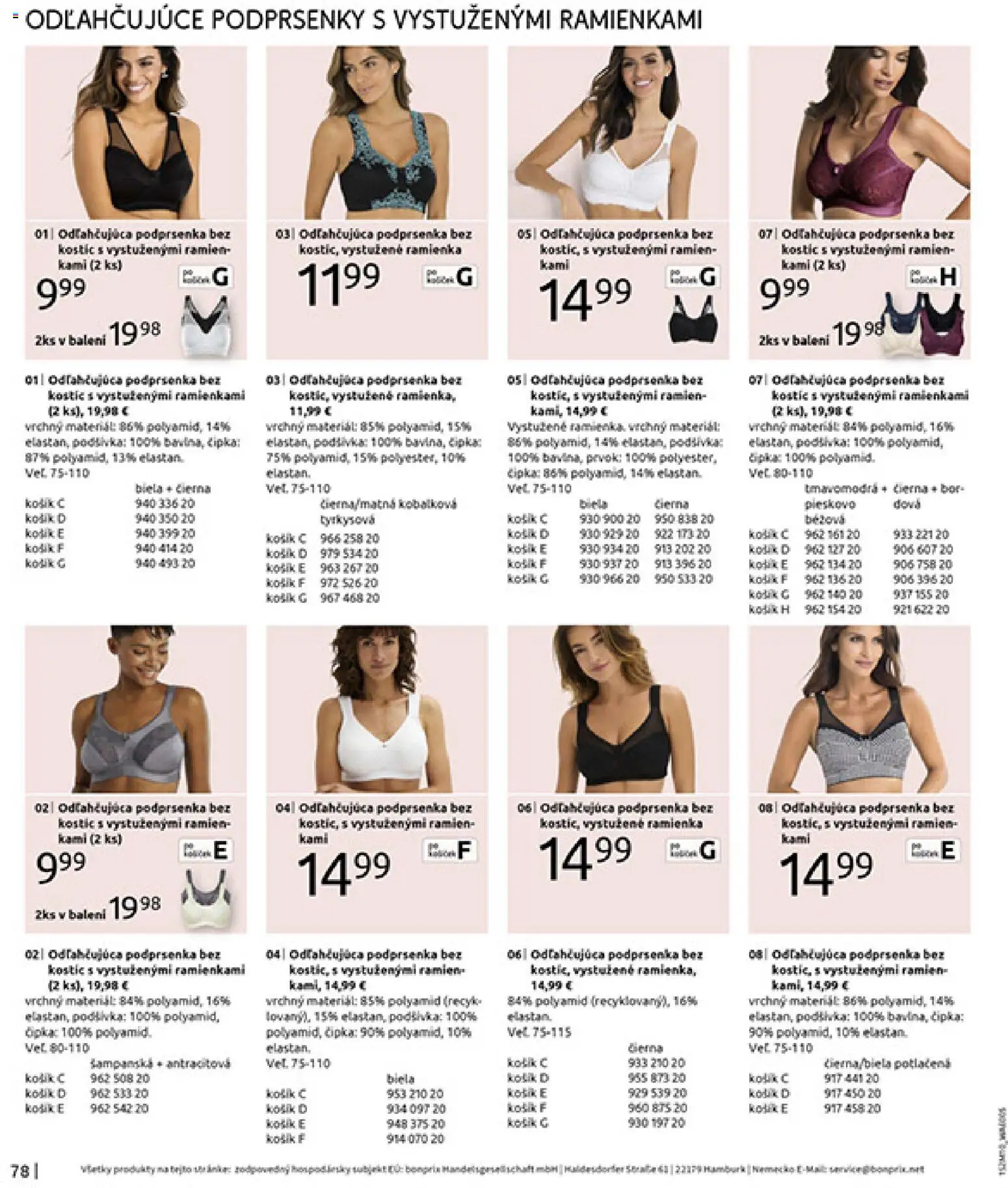 Nové Bonprix akcie – leták je platný od 24.11.2025 | Strana: 80 | Produkty: Podprsenka