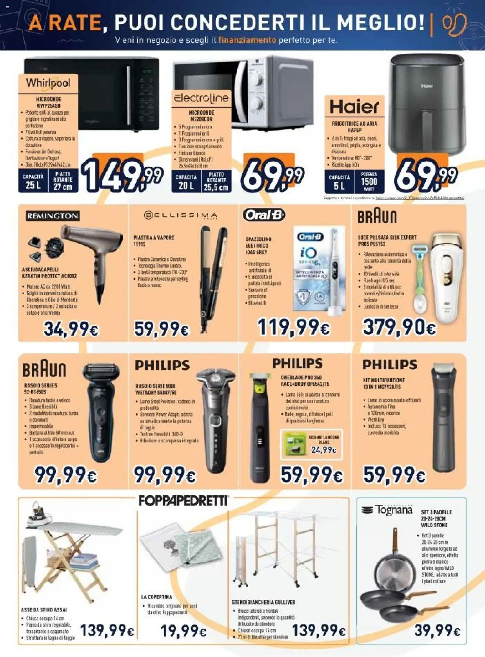 Volantino Unieuro del 13.02.2026 | Pagina: 17 | Prodotti: Rasoio, Yogurt, Asciugacapelli, Batteria