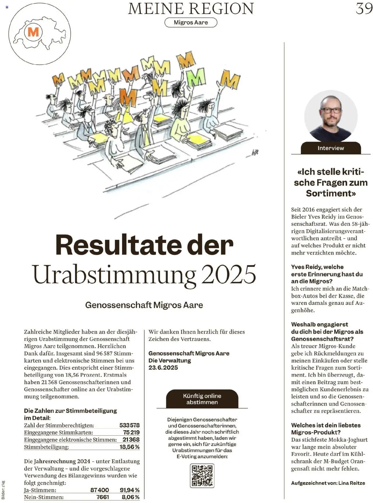 Migros Magazin ab 23.06.2025 | Seite: 39 | Produkte: Schrank, Orangensaft, Bilder, Kühlschrank