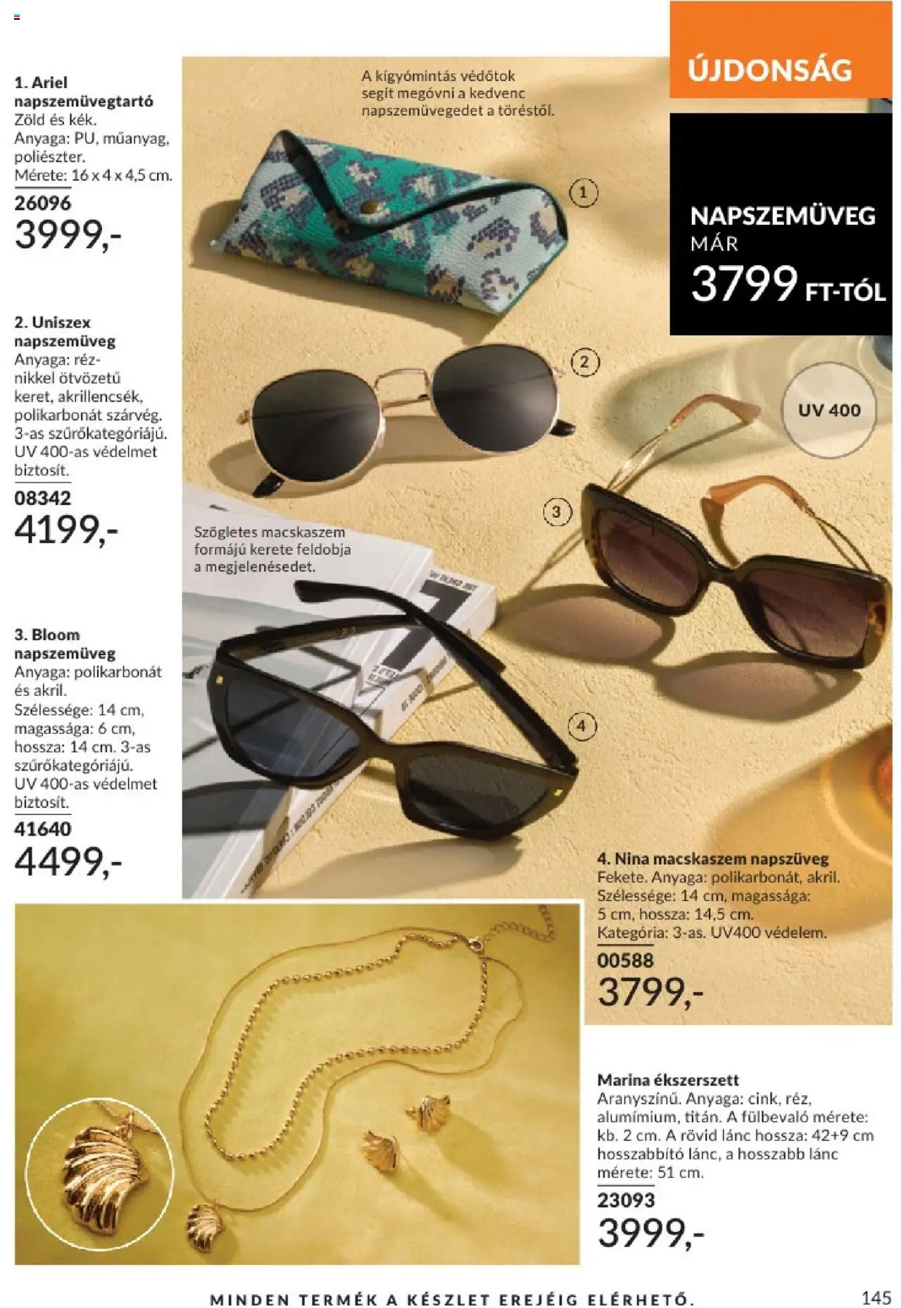 Avon akciós ujság - amely érvényes a következő dátumtól: 01.06.2025 | Oldal: 145 | Termékek: Ariel, Napszemüveg, Hosszabbító